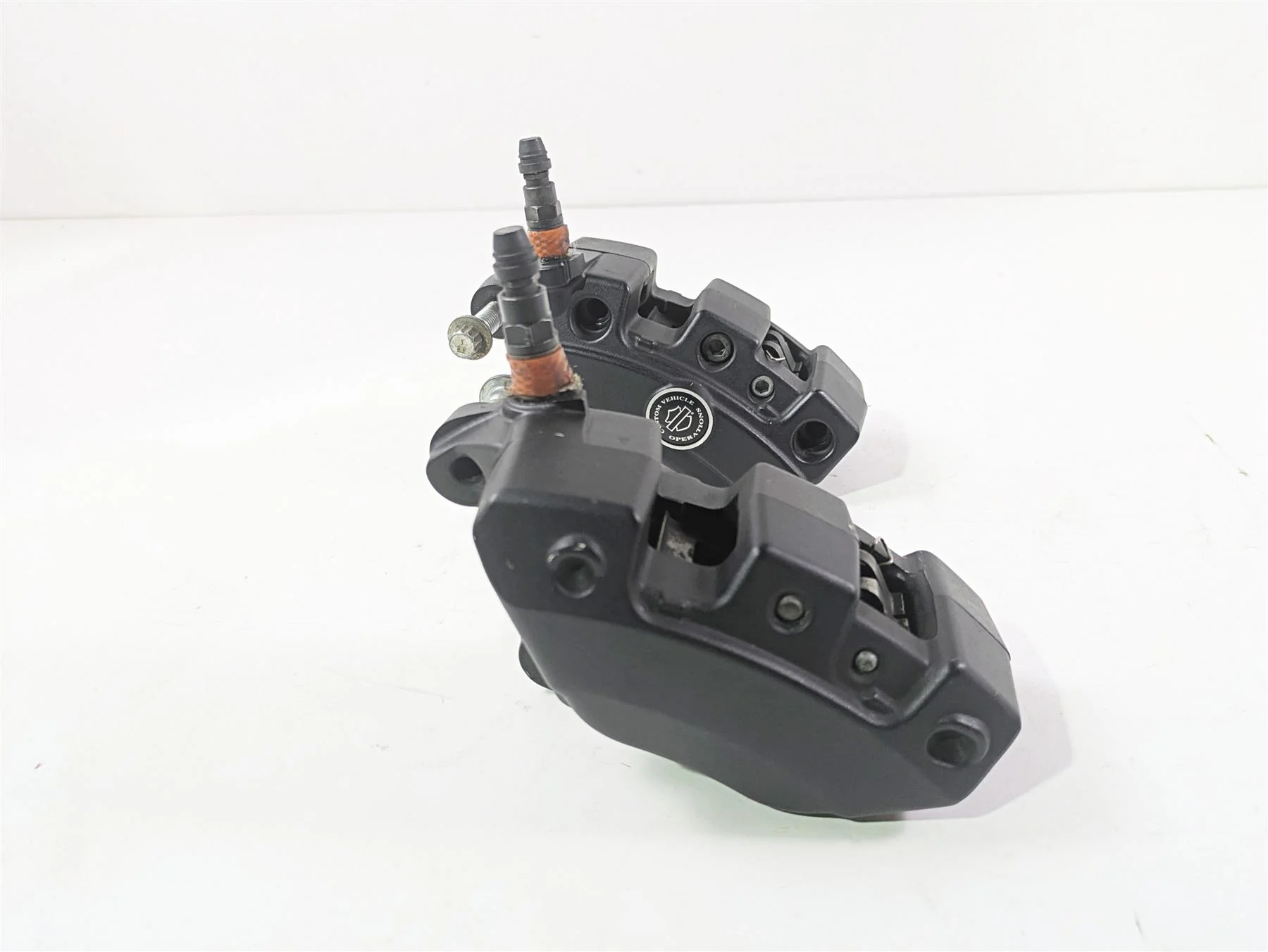 2010 Harley Touring FLHXSE CVO Street Glide Front Brake Caliper Set 46368-10 - Image 6