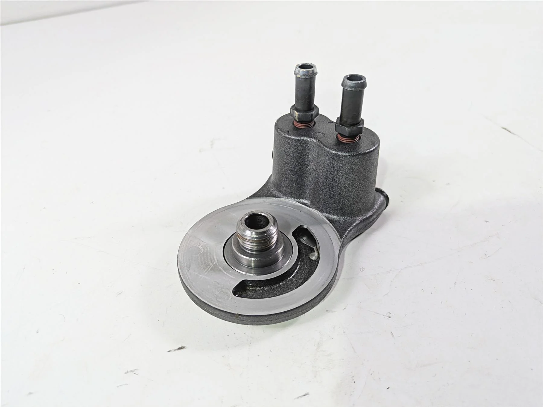 2010 Harley Touring FLHXSE CVO Street Glide Oil Cooler Flange Adapter 63076-09A - Image 12