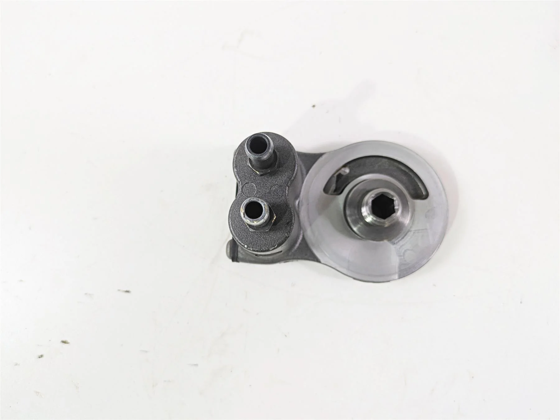 2010 Harley Touring FLHXSE CVO Street Glide Oil Cooler Flange Adapter 63076-09A - Image 2