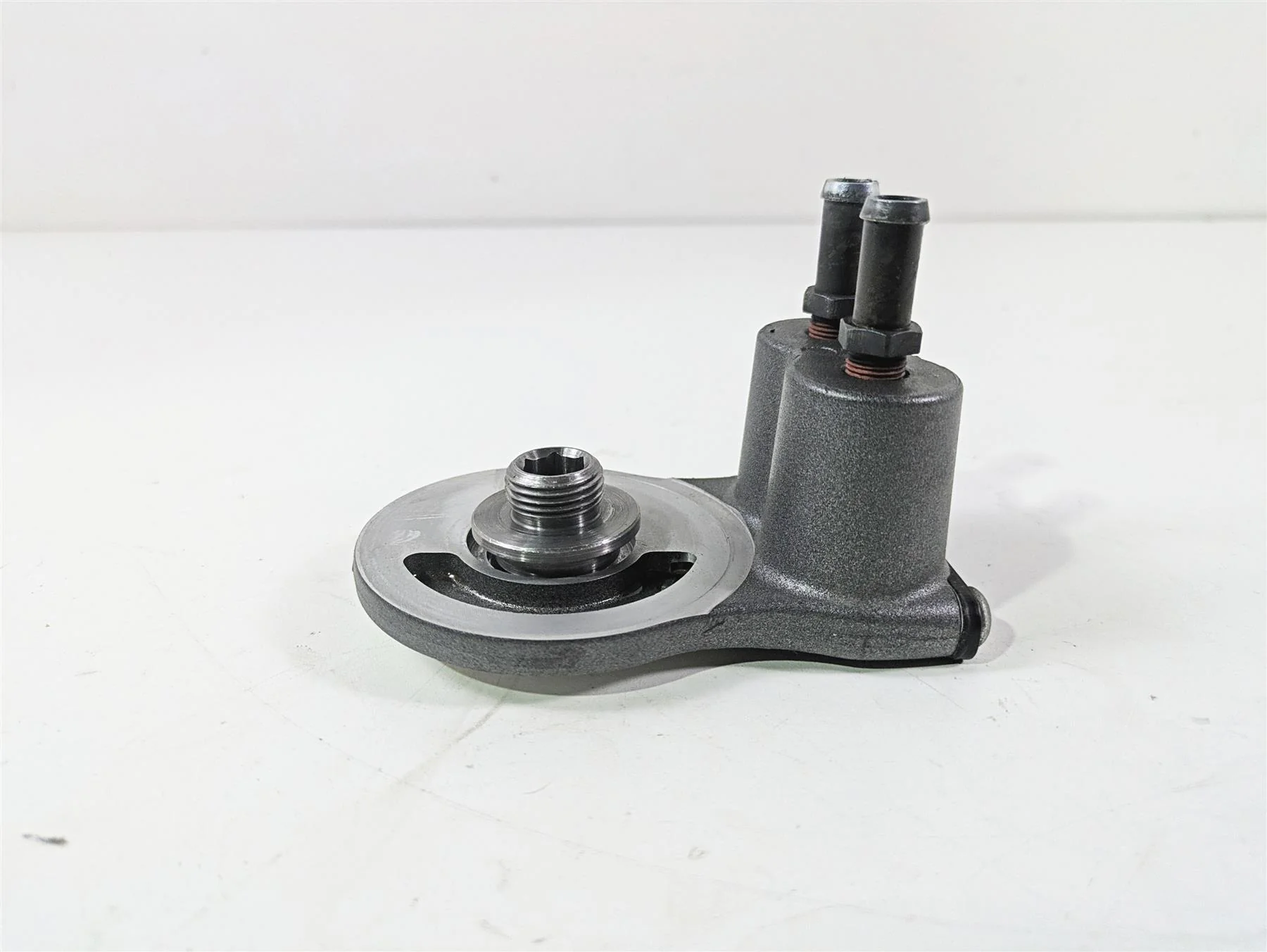 2010 Harley Touring FLHXSE CVO Street Glide Oil Cooler Flange Adapter 63076-09A - Image 5