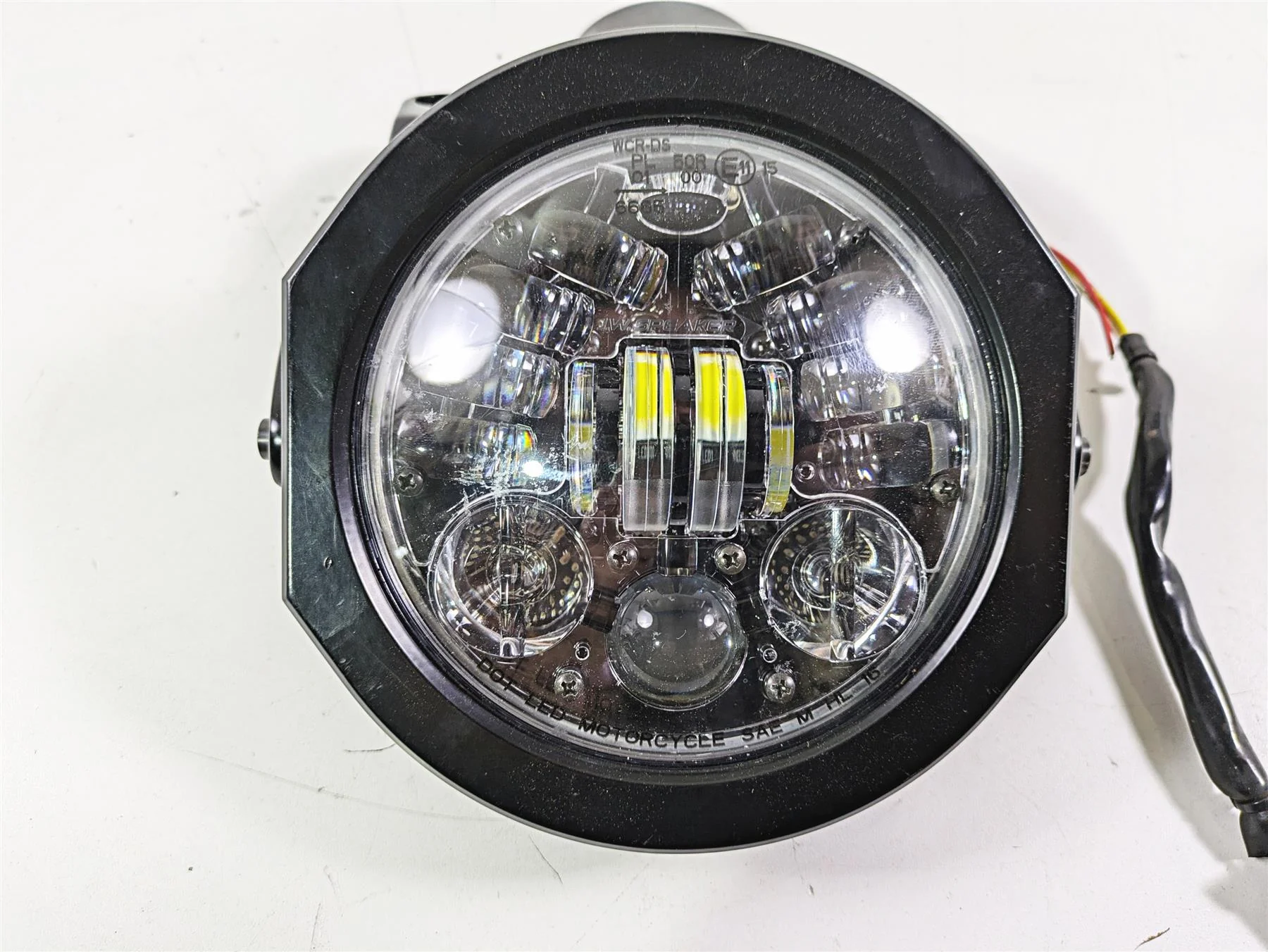 2010 Harley VRSCF Muscle Rod Headlight Head Light Lamp J.W Speaker Led 4034350 - Image 4