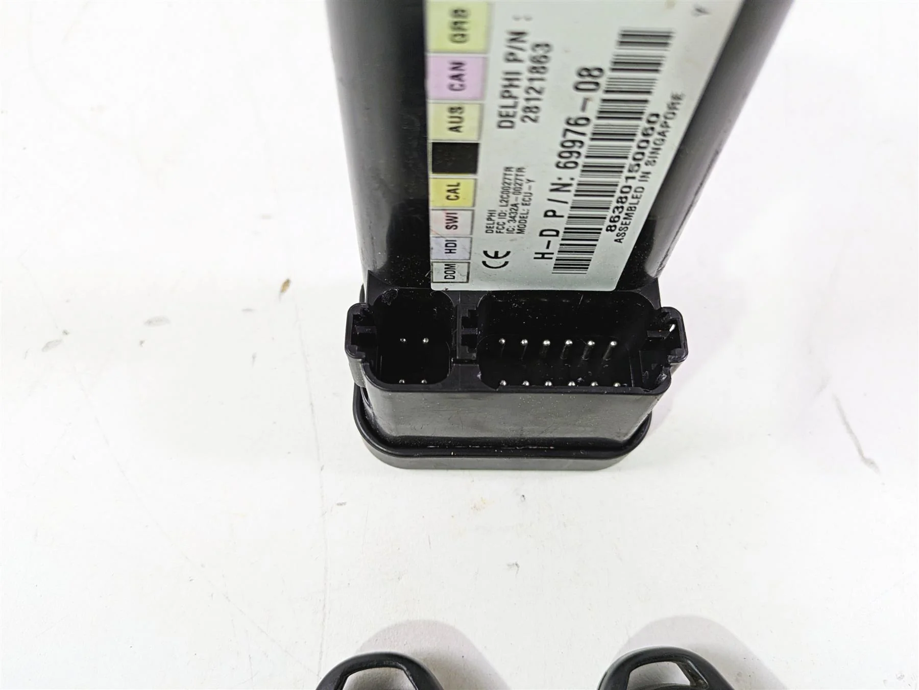 2010 Harley VRSCF Muscle Rod Tssm Security Flasher Module & Key Fob 69976-08 - Image 8