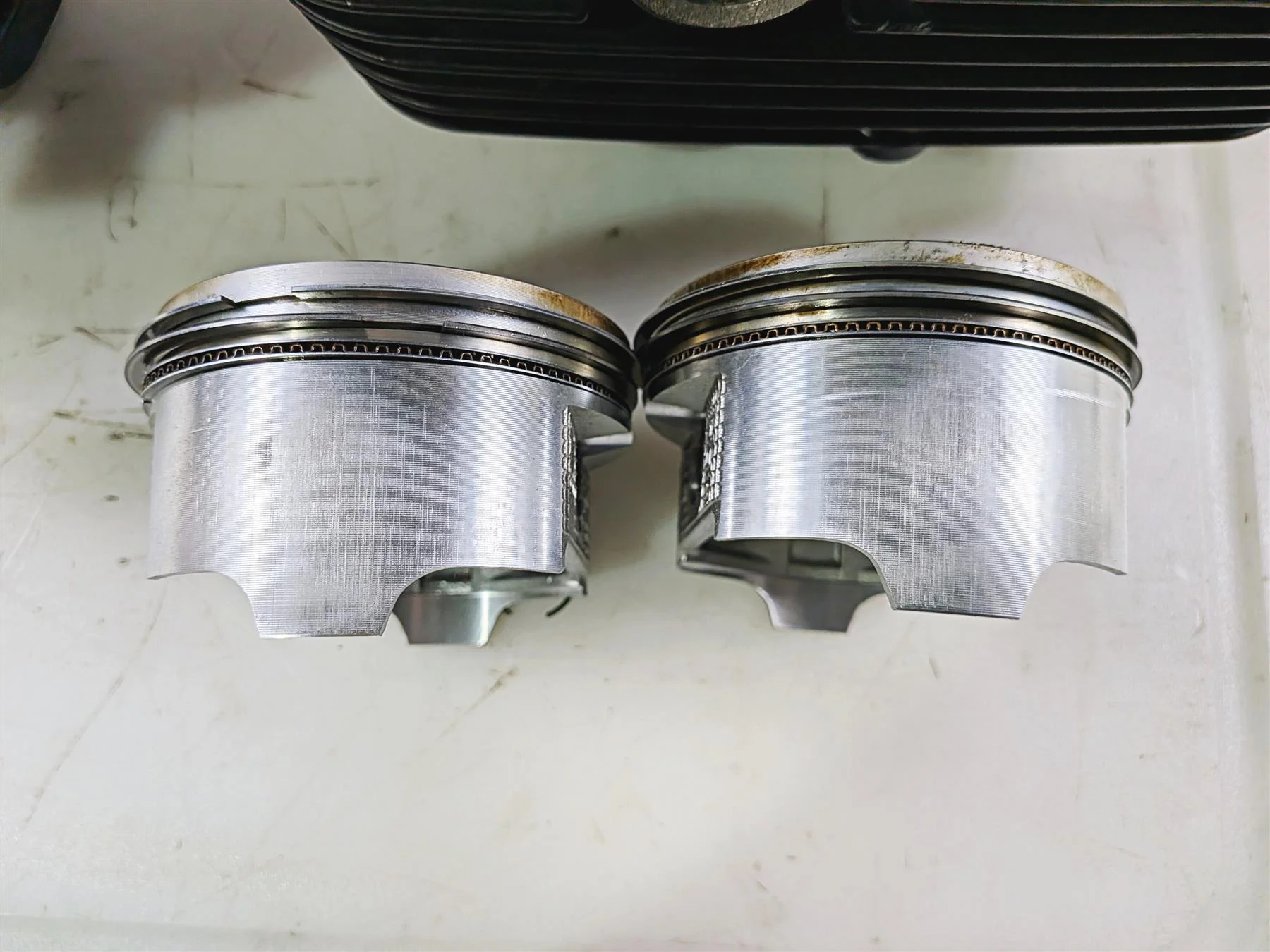 2010 Honda VT1300 CR Stateline Front Rear Cylinder Jug Piston Set 12110-MFY-A00 - Image 4