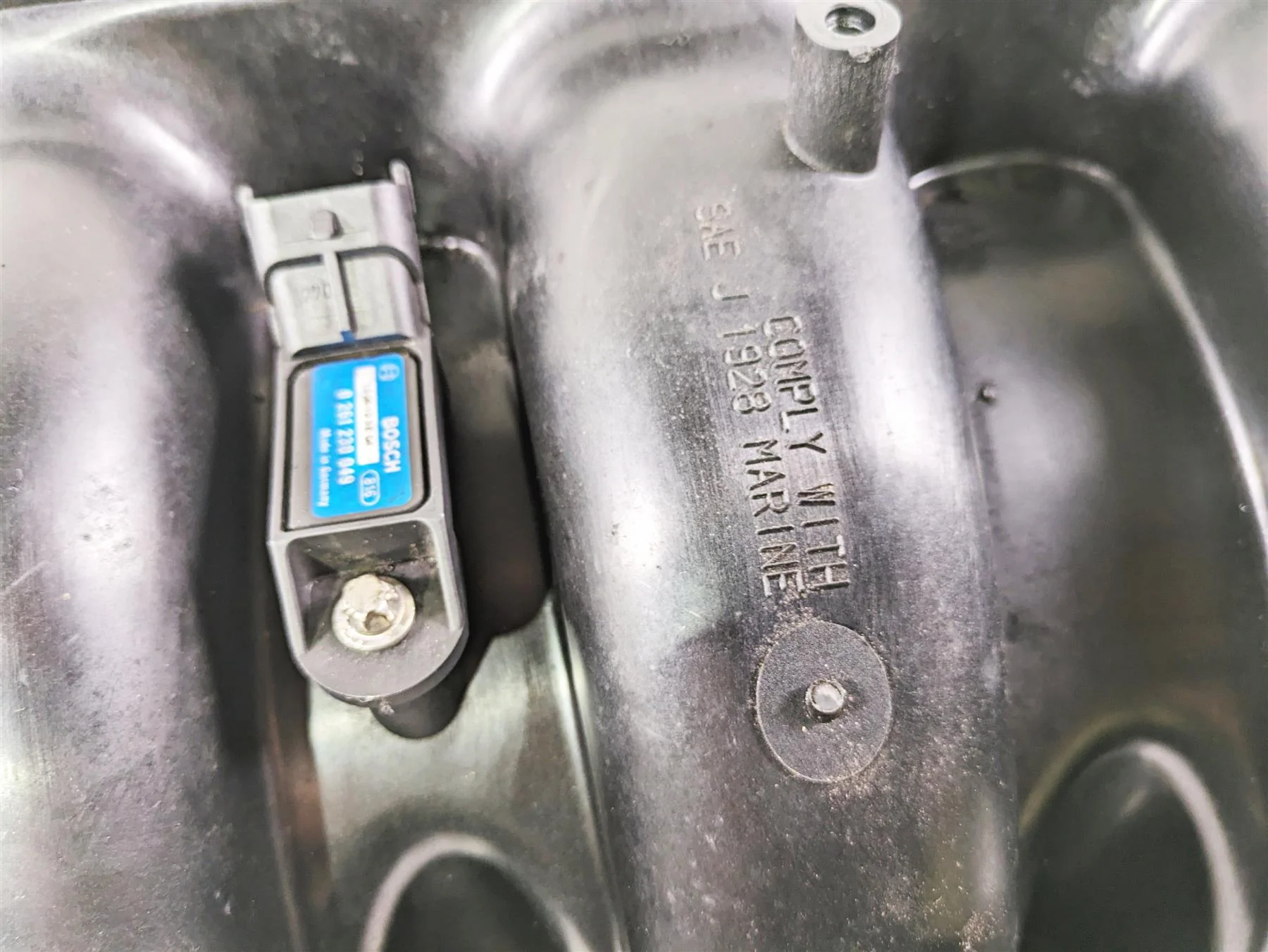 2010 Sea-Doo 4-Tec RXT 215 Intake Manifold Intercooler Injectors Set 420867955 - Image 3
