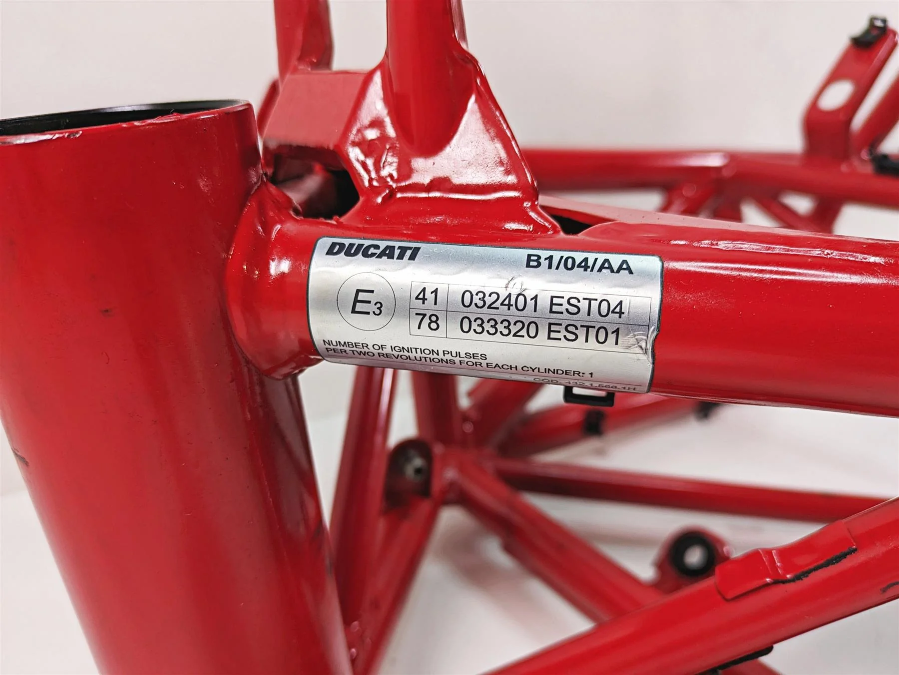 2011 Ducati Hypermotard 1100 Evo SP Straight Main Frame Chassis With Salvage Washington Title - 47017011BA - Image 4