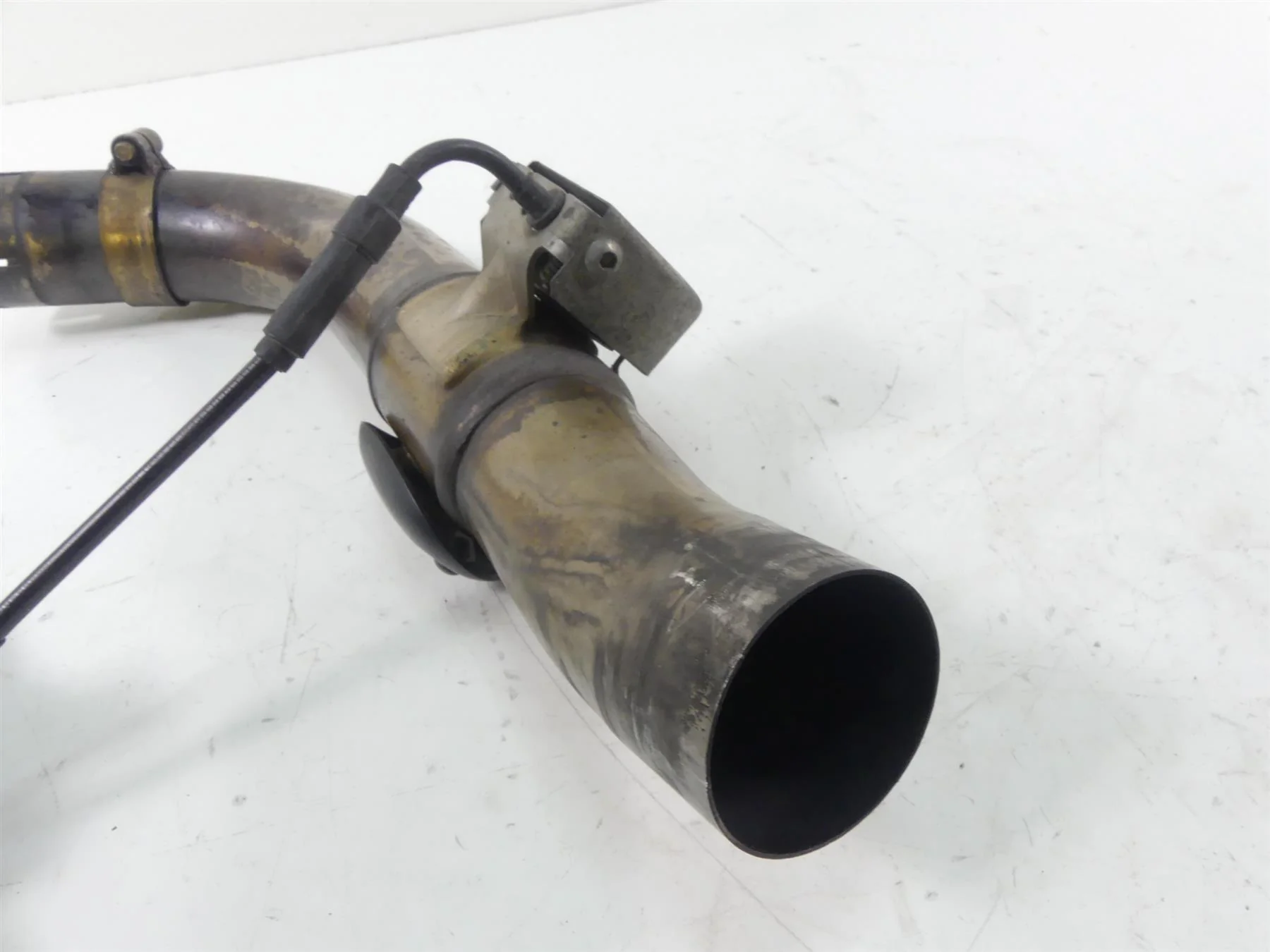 2011 Ducati Hypermotard 1100 SP Exhaust Mid Pipe & Servo Motor 59340301A - Image 6