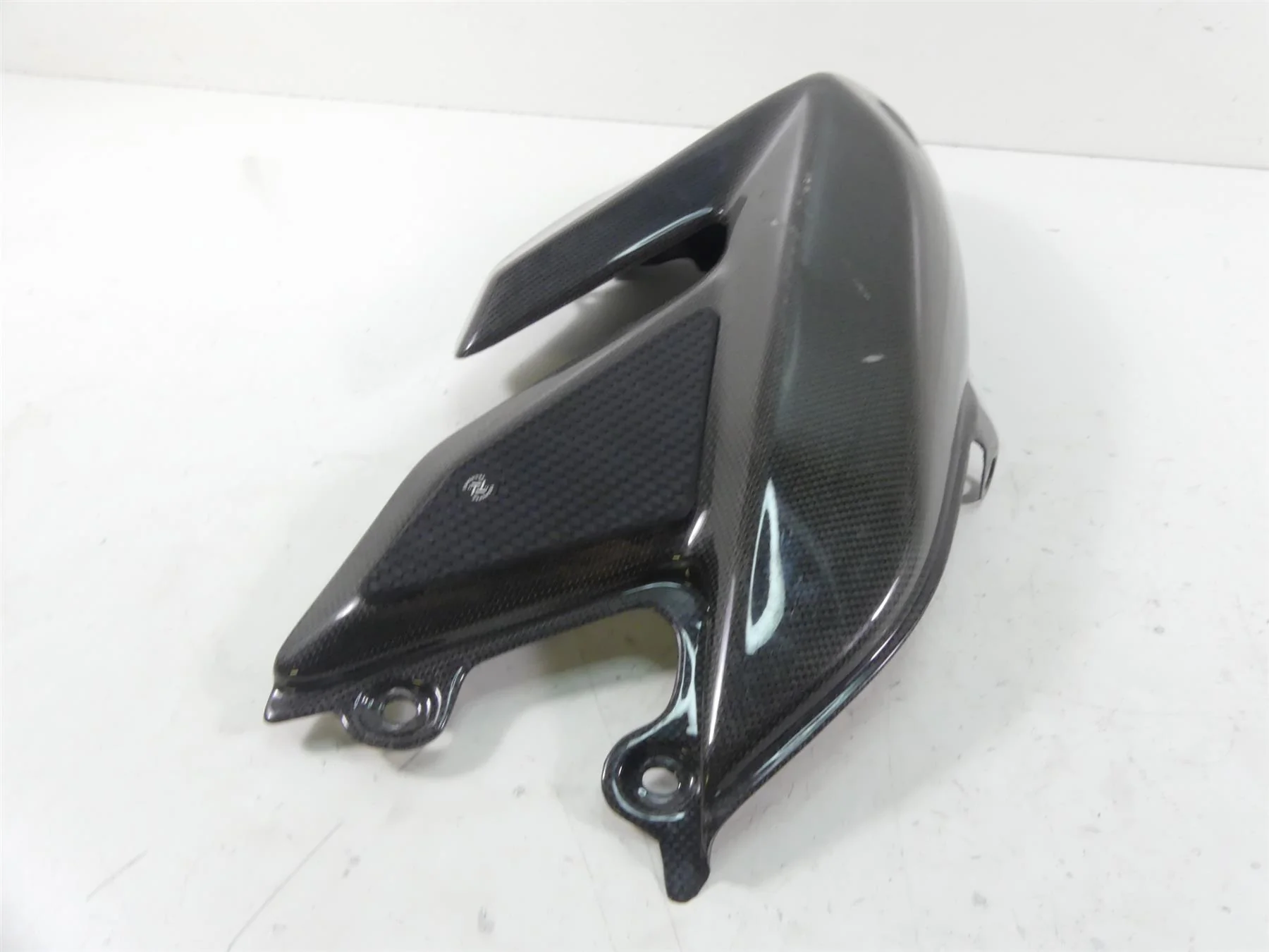 2011 Ducati Hypermotard 1100 SP SSR Left Carbon Fiber Tank Fairing 48012511C - Image 4