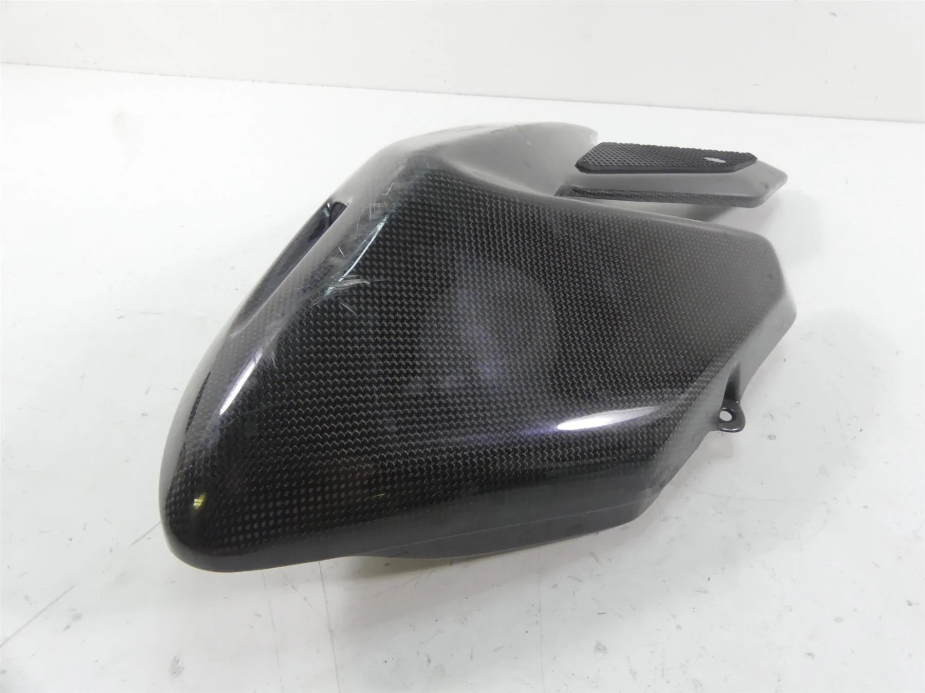 2011 Ducati Hypermotard 1100 SP SSR Left Carbon Fiber Tank Fairing 48012511C - Image 7