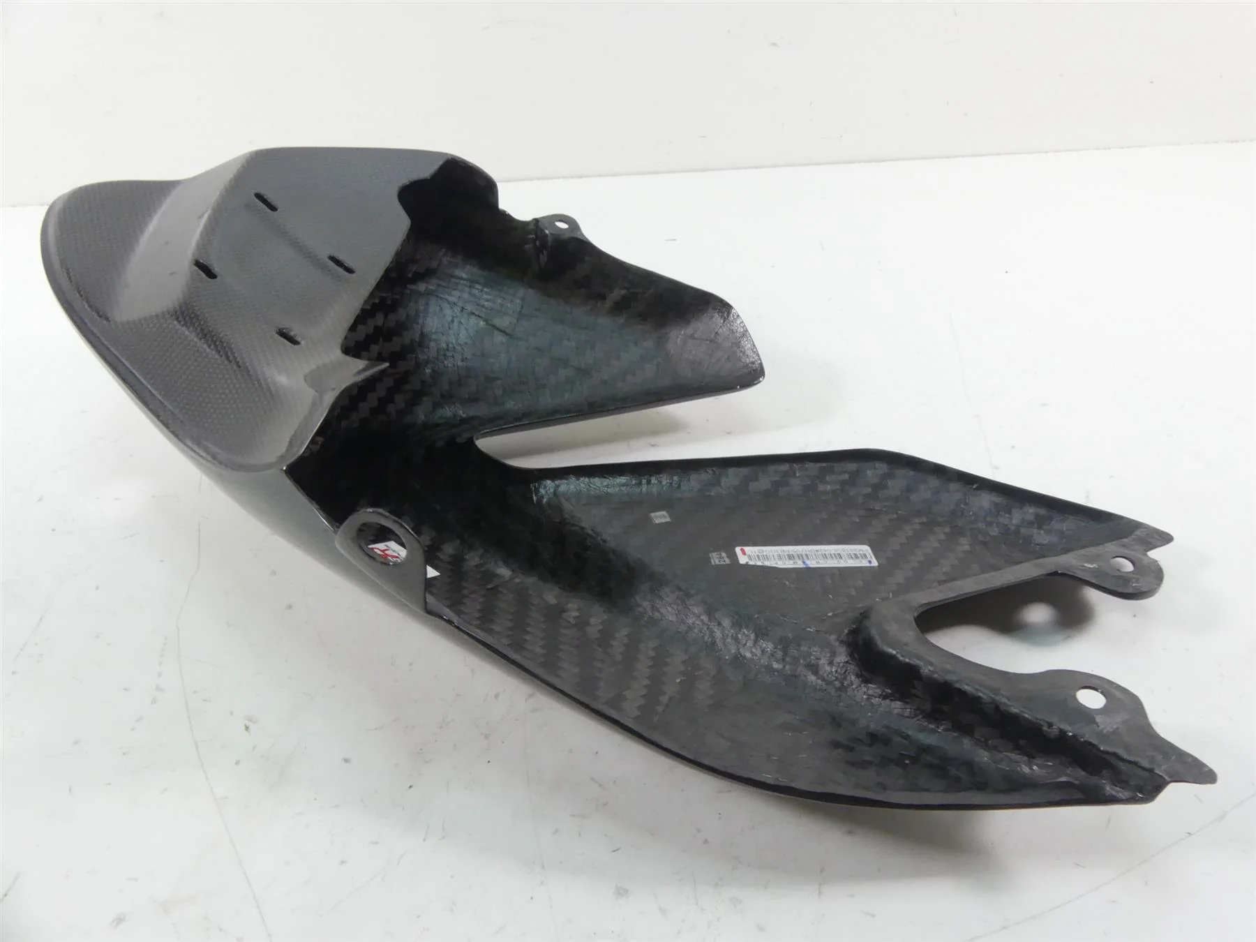 2011 Ducati Hypermotard 1100 SP SSR Left Carbon Fiber Tank Fairing 48012511C - Image 8