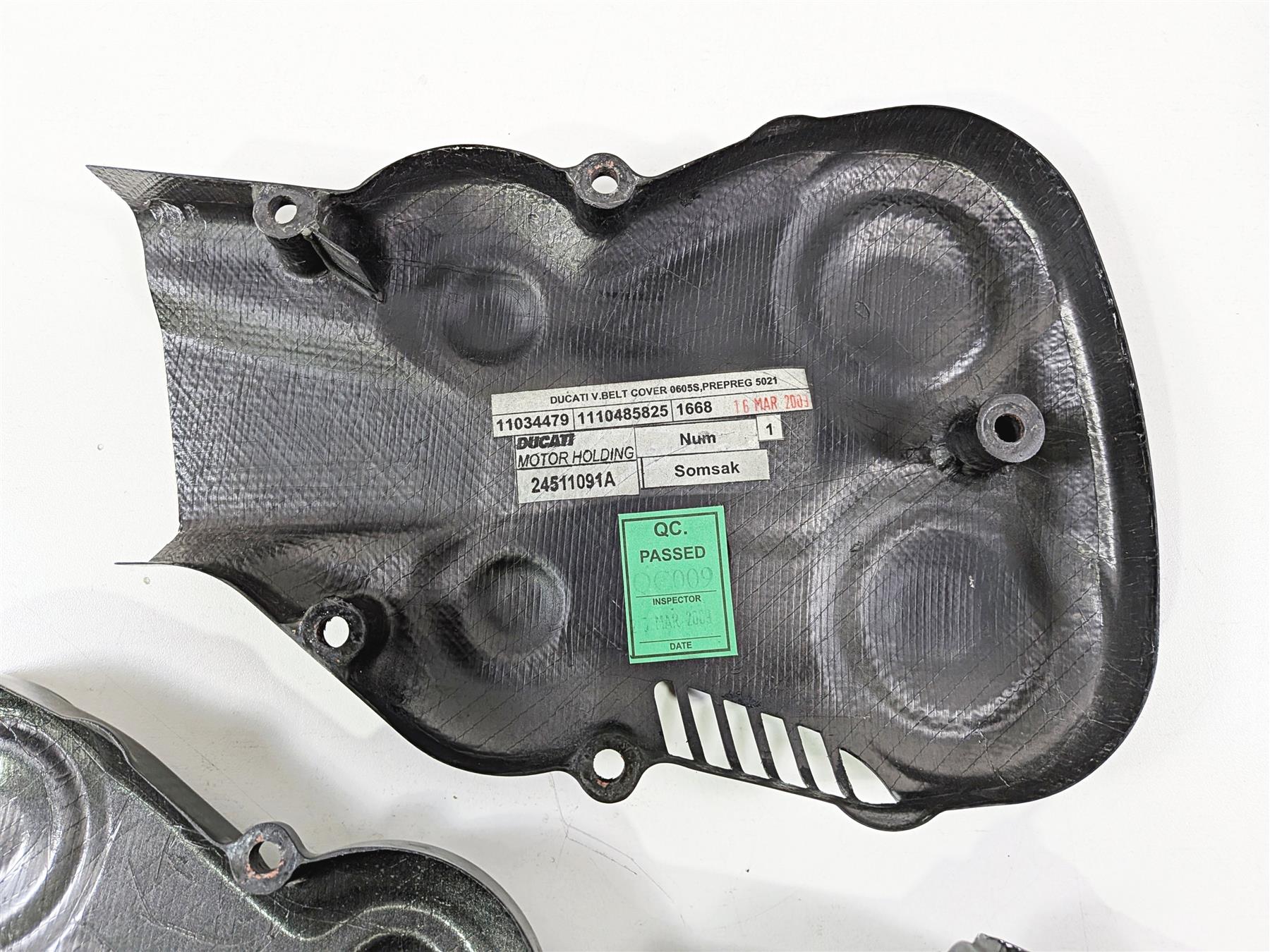 2011 Ducati Streetfighter 1098 S Carbon Fiber Timing Cover 24511091A 24511081A - Image 8