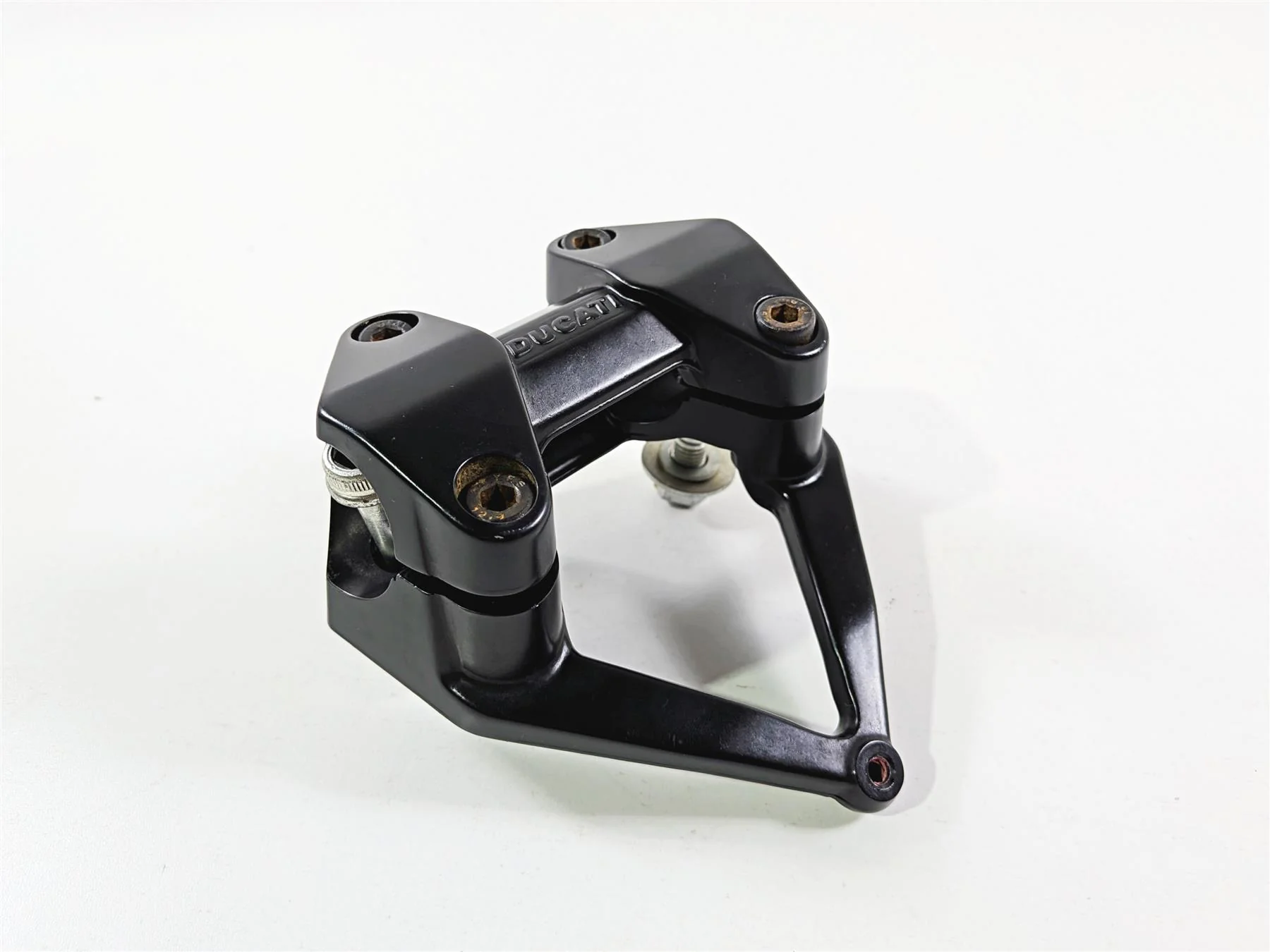 2011 Ducati Streetfighter 1098 S Handlebar Riser Holder Set 36011021A - Image 10