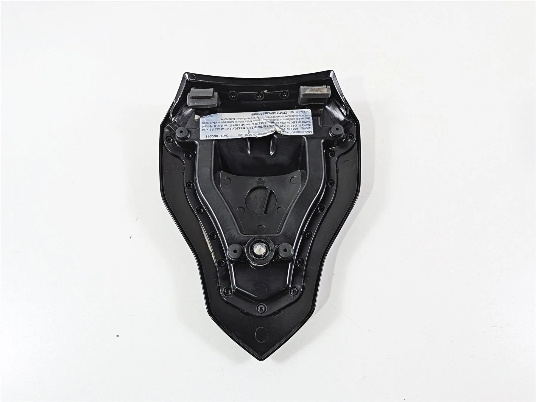 2011 Ducati Streetfighter 1098 S Rear Gloss Black Seat Cover Cowl 24723424A - Image 6