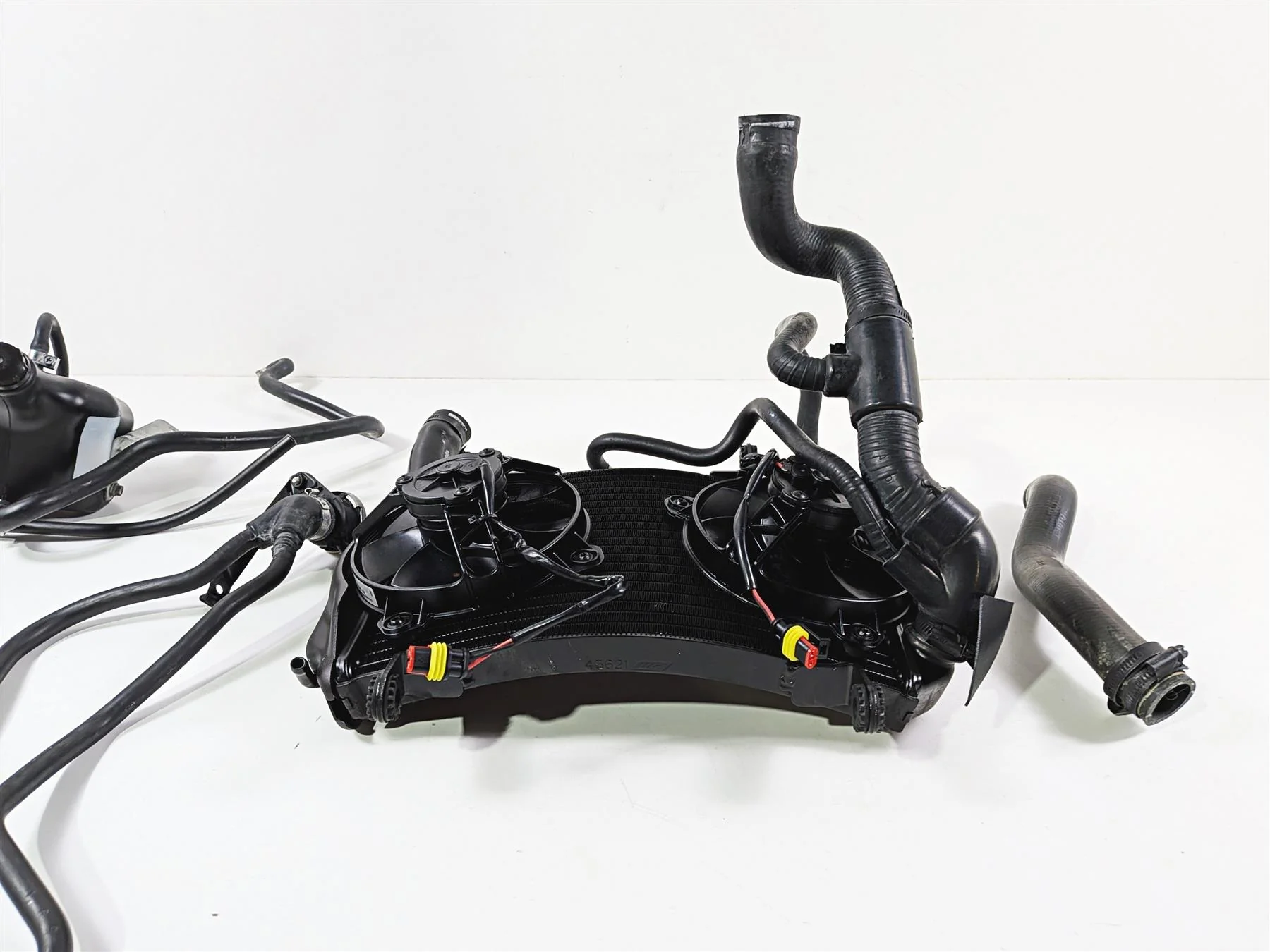 2011 Ducati Streetfighter 1098 S Upper Radiator Fan Reservoir Set 54840841B - Image 4