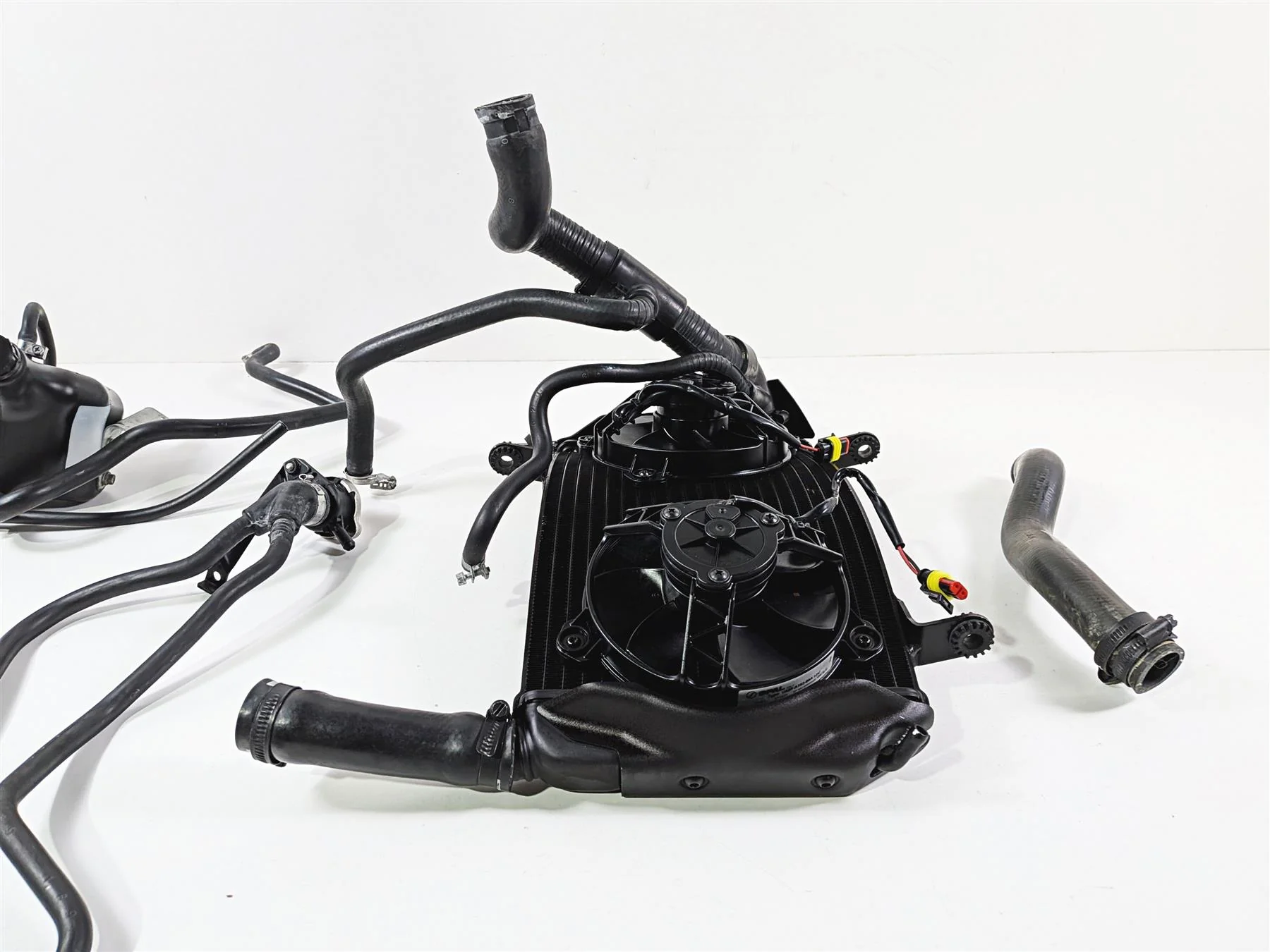 2011 Ducati Streetfighter 1098 S Upper Radiator Fan Reservoir Set 54840841B - Image 5