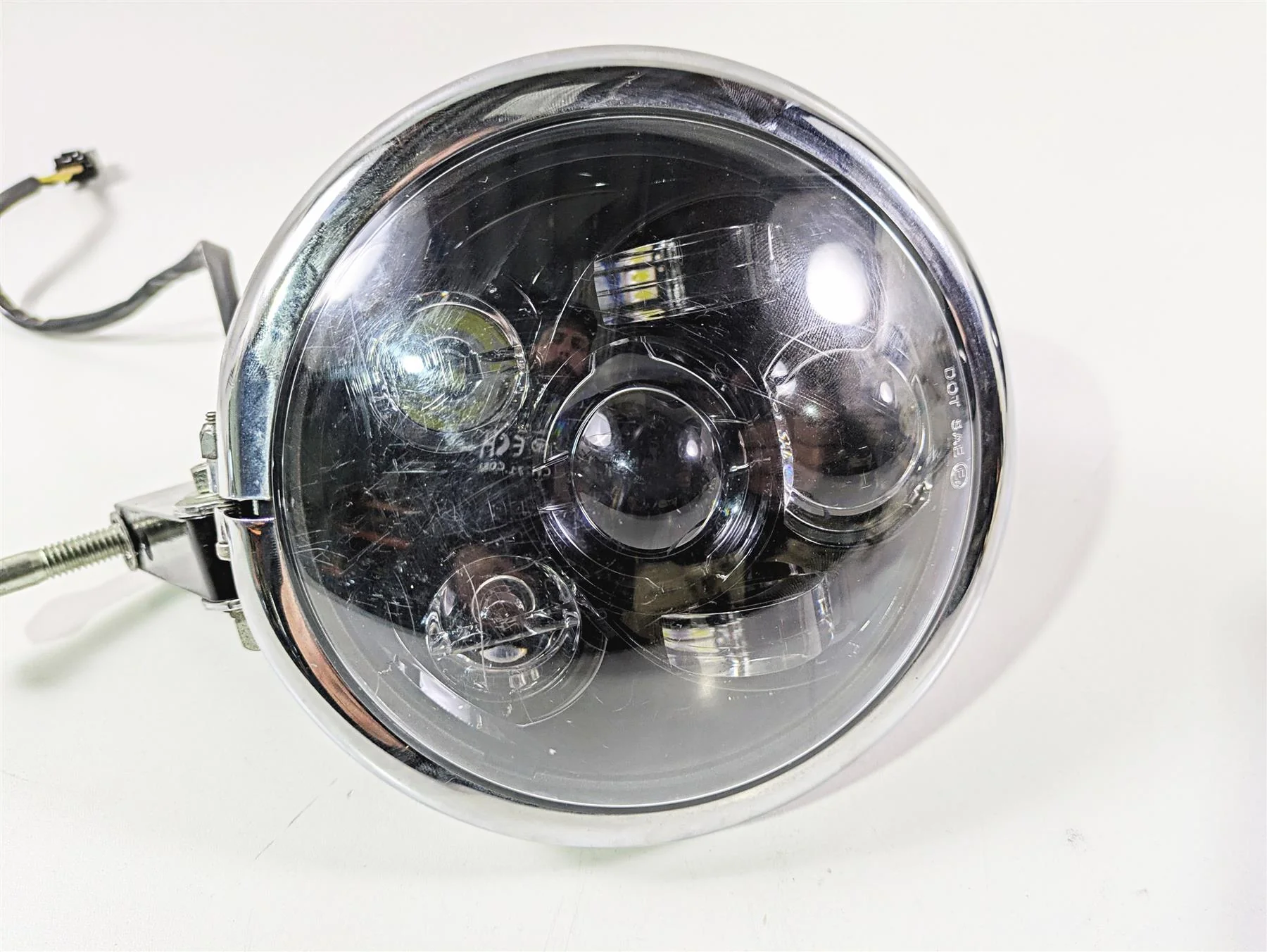 2011 Harley FXDC Dyna Super Glide Headlight Head Light Lamp Lens 69356-06A - Image 6