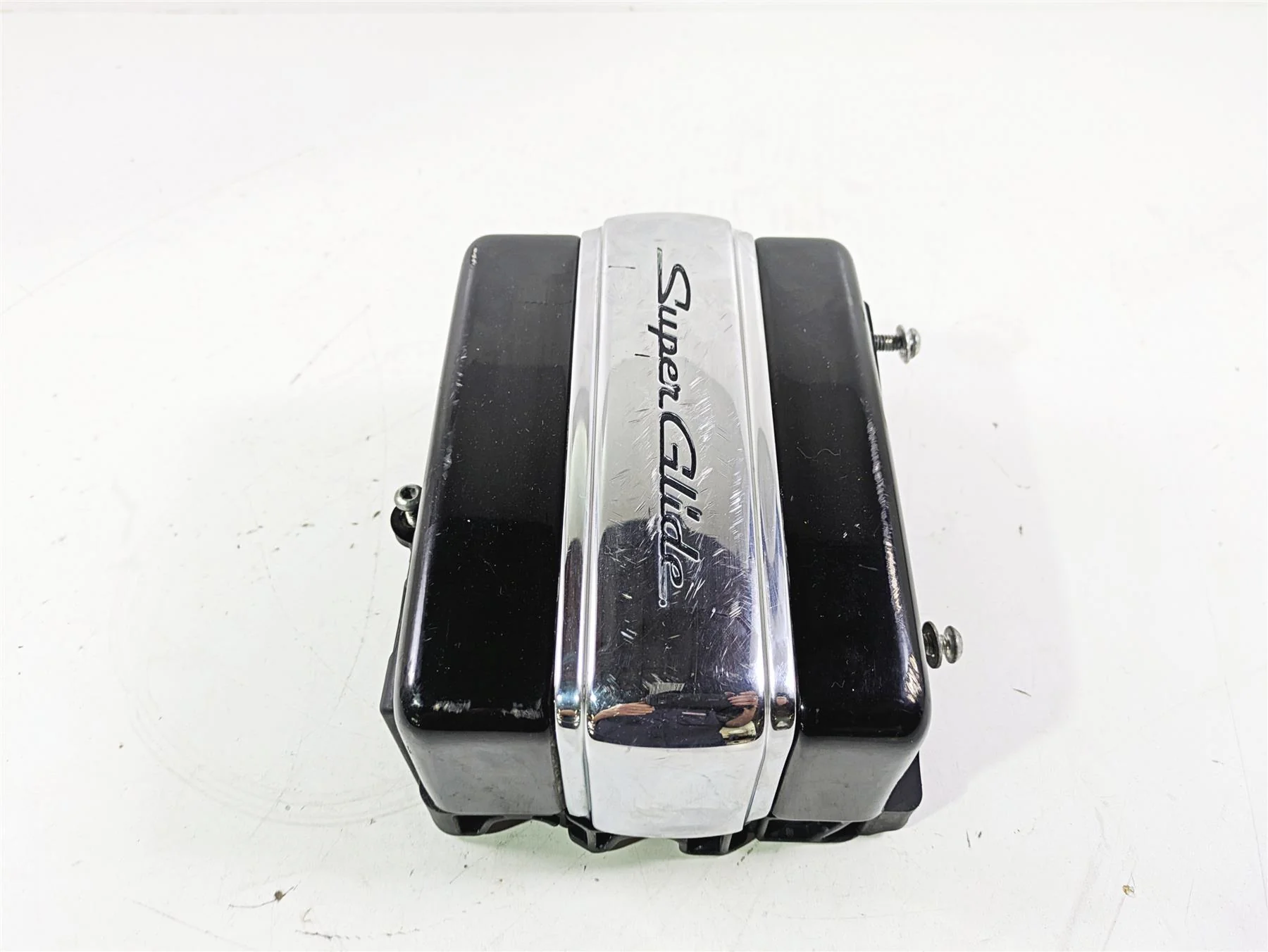 2011 Harley FXDC Dyna Super Glide Right Battery Tray & Cover 70379-06B - Image 2