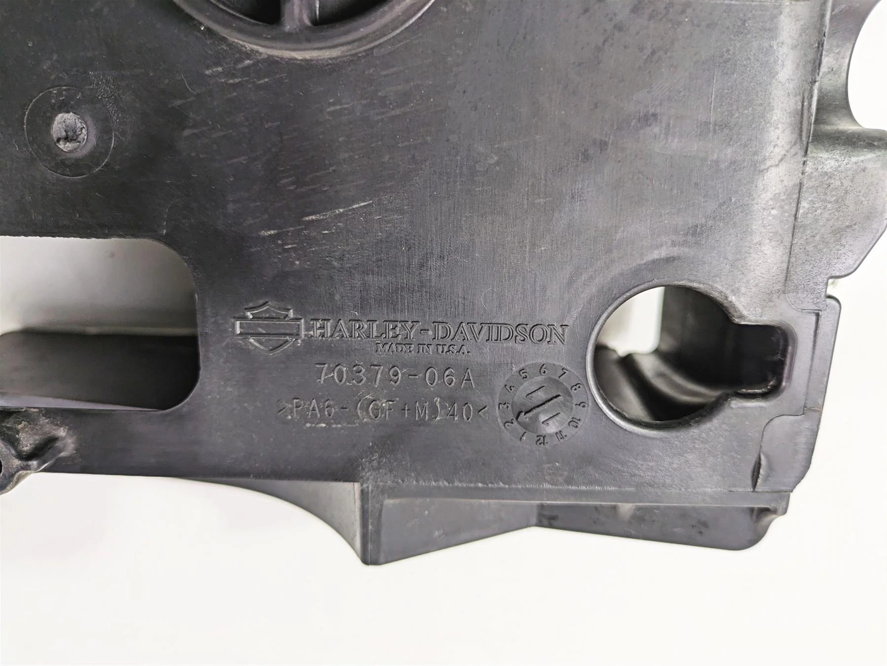 2011 Harley FXDC Dyna Super Glide Right Battery Tray Stay & Cover 70379-06A - Image 12