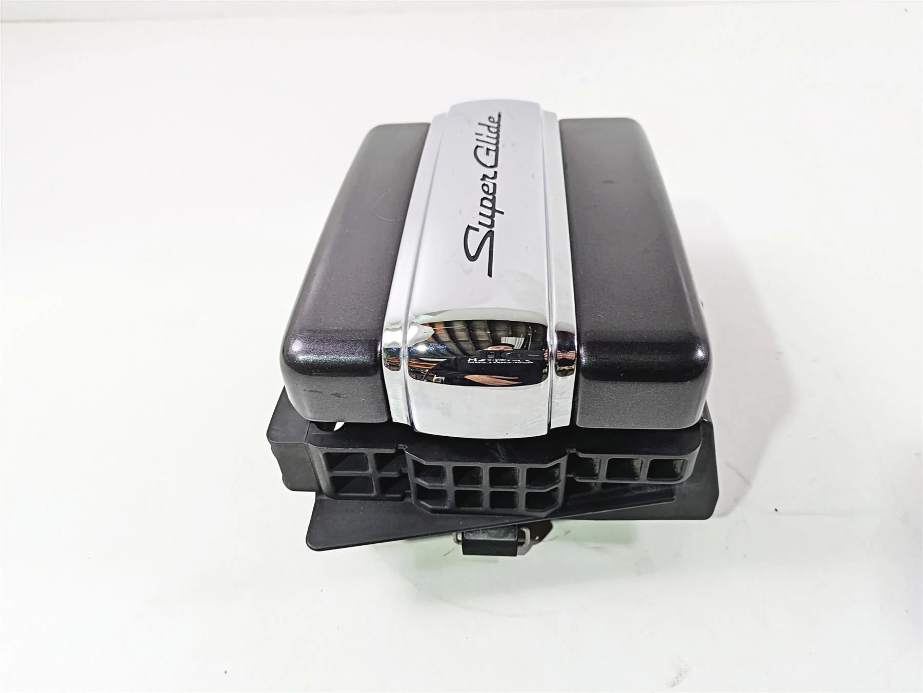 2011 Harley FXDC Dyna Super Glide Right Battery Tray Stay & Cover 70379-06A - Image 4