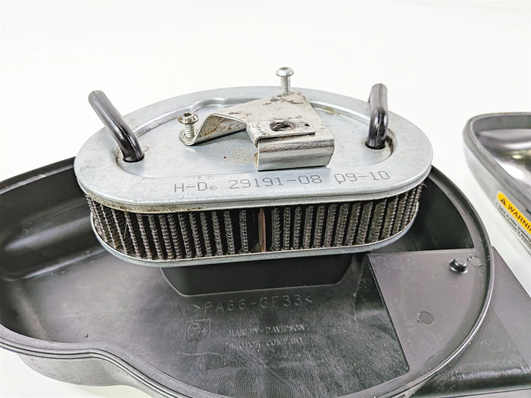 2011 Harley FXDF Dyna Fat Bob Air Box Cleaner Breather Filter 29182-08A - Image 14