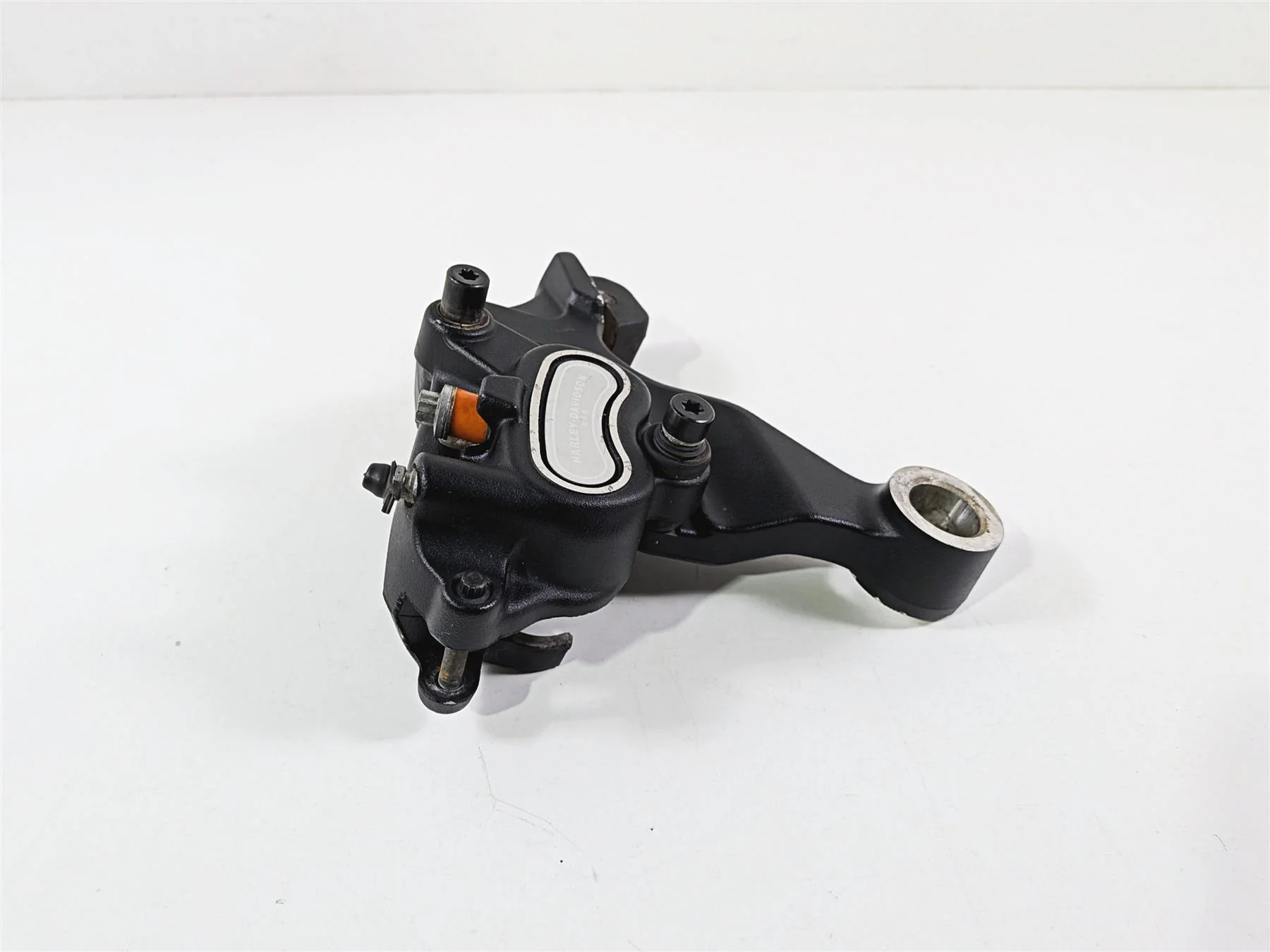 2011 Harley FXDF Dyna Fat Bob Rear Brake Caliper & Bracket 40908-08 - Image 4