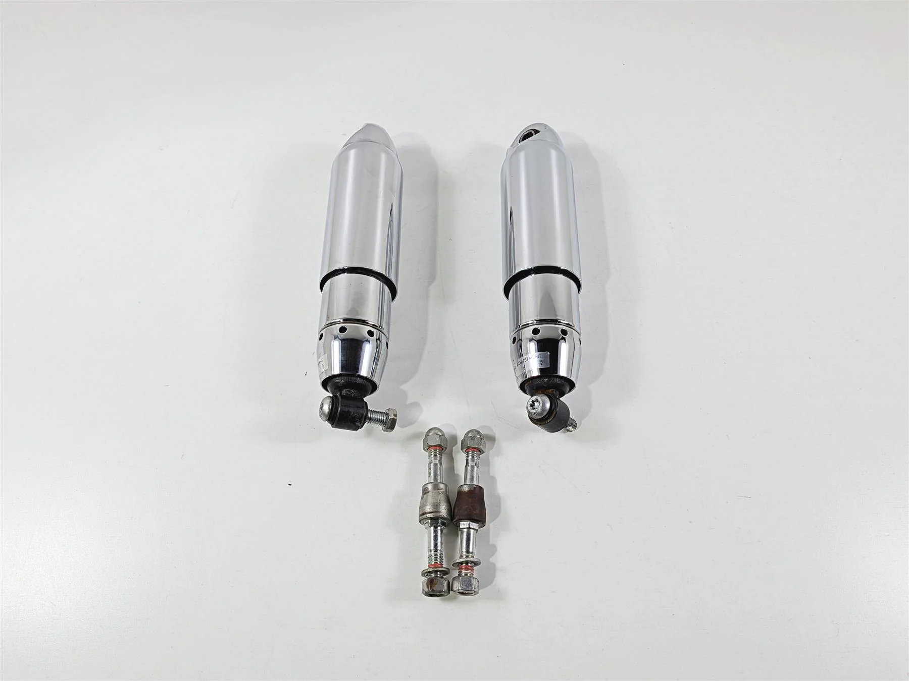 2011 Harley FXDF Dyna Fat Bob Rear Chrome Shock Damper Set  13.5" 54537-08A