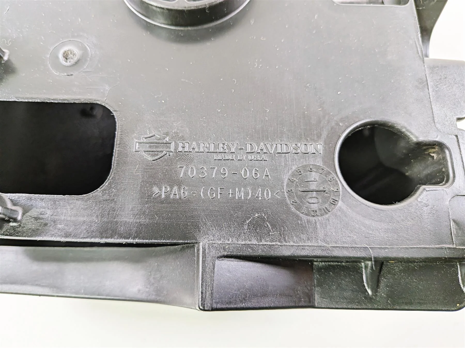 2011 Harley FXDF Dyna Fat Bob Right Battery Tray & Outer Cover 70379-06B - Image 7