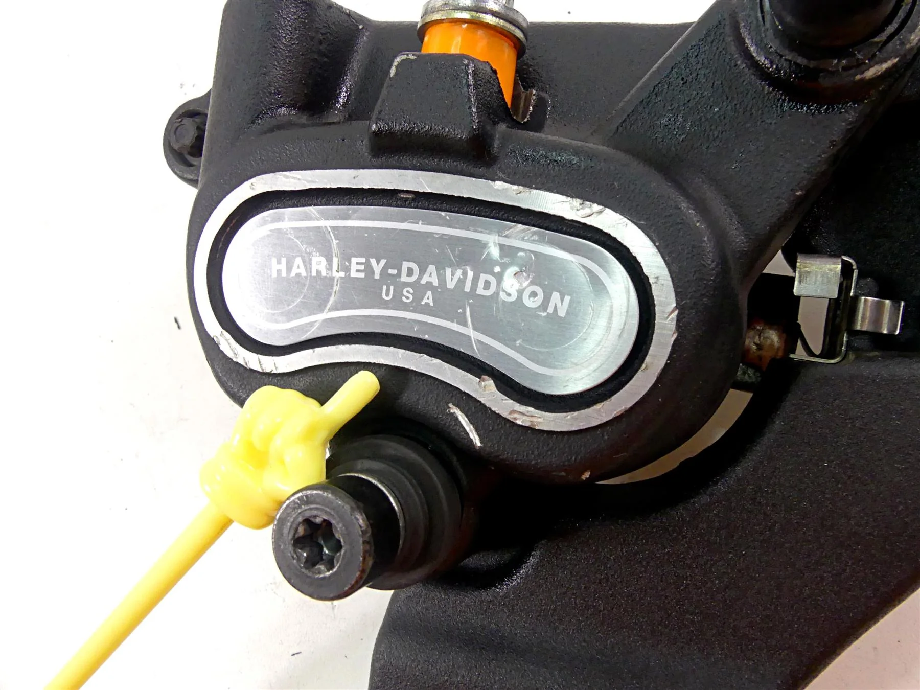 2011 Harley Softail FXS Blackline Rear Brake Caliper + 25mm Bracket  40908-08 - Image 8