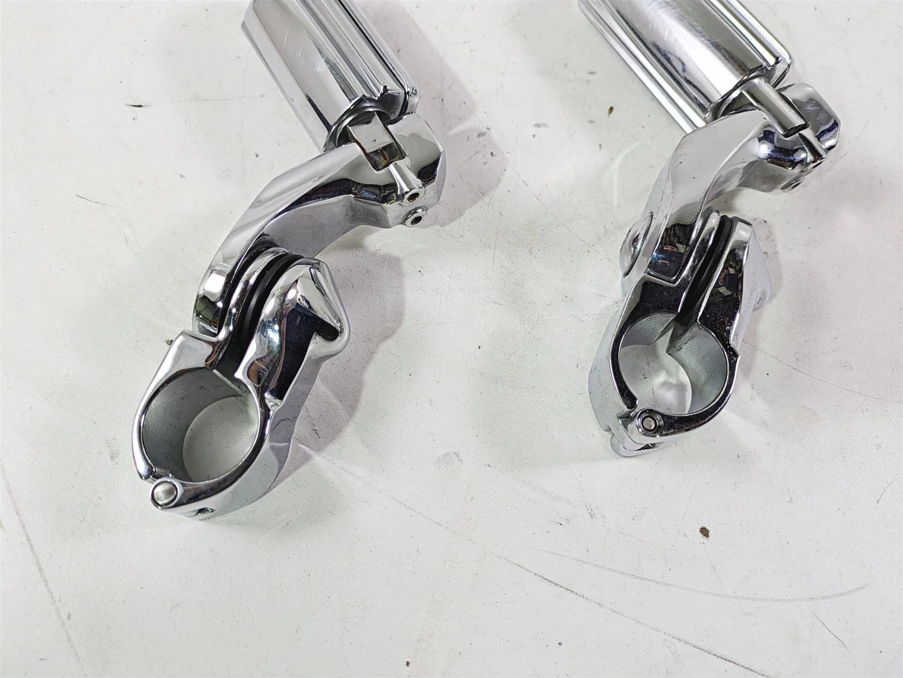 2011 Harley Touring FLHTCUSE CVO E-Glide Chrome Highway Foot Peg Rest Set - Image 12