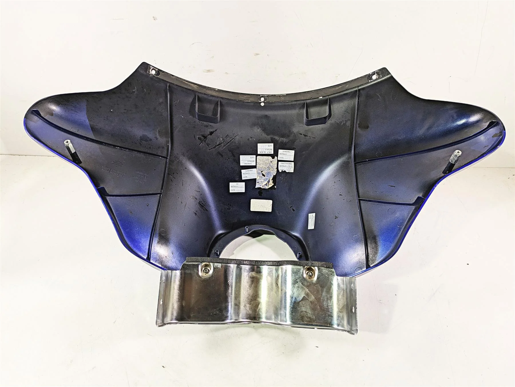 2011 Harley Touring FLHTCUSE CVO E-Glide Front Outer Fairing Blue 58503-05A - Image 2