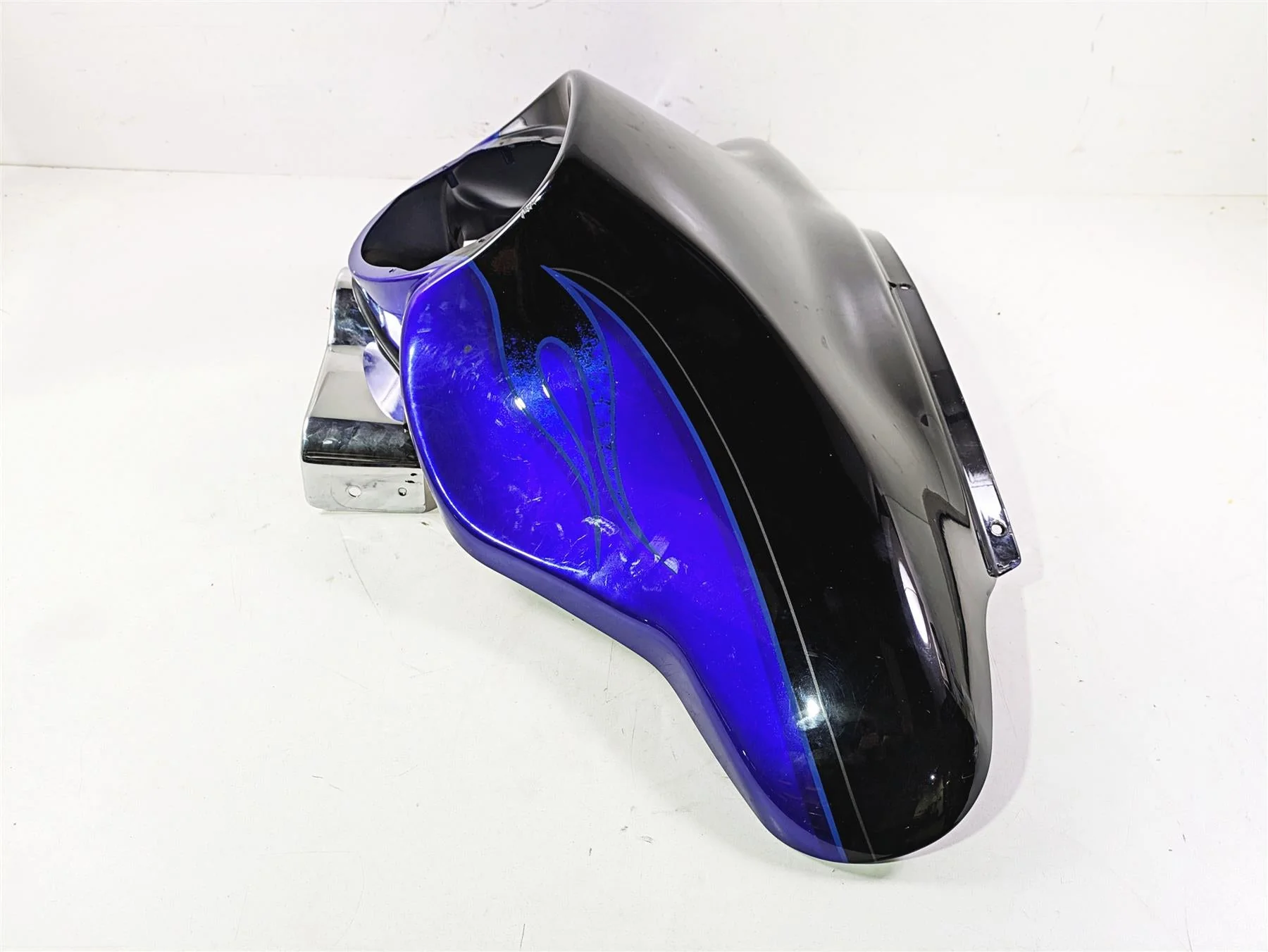 2011 Harley Touring FLHTCUSE CVO E-Glide Front Outer Fairing Blue 58503-05A - Image 3