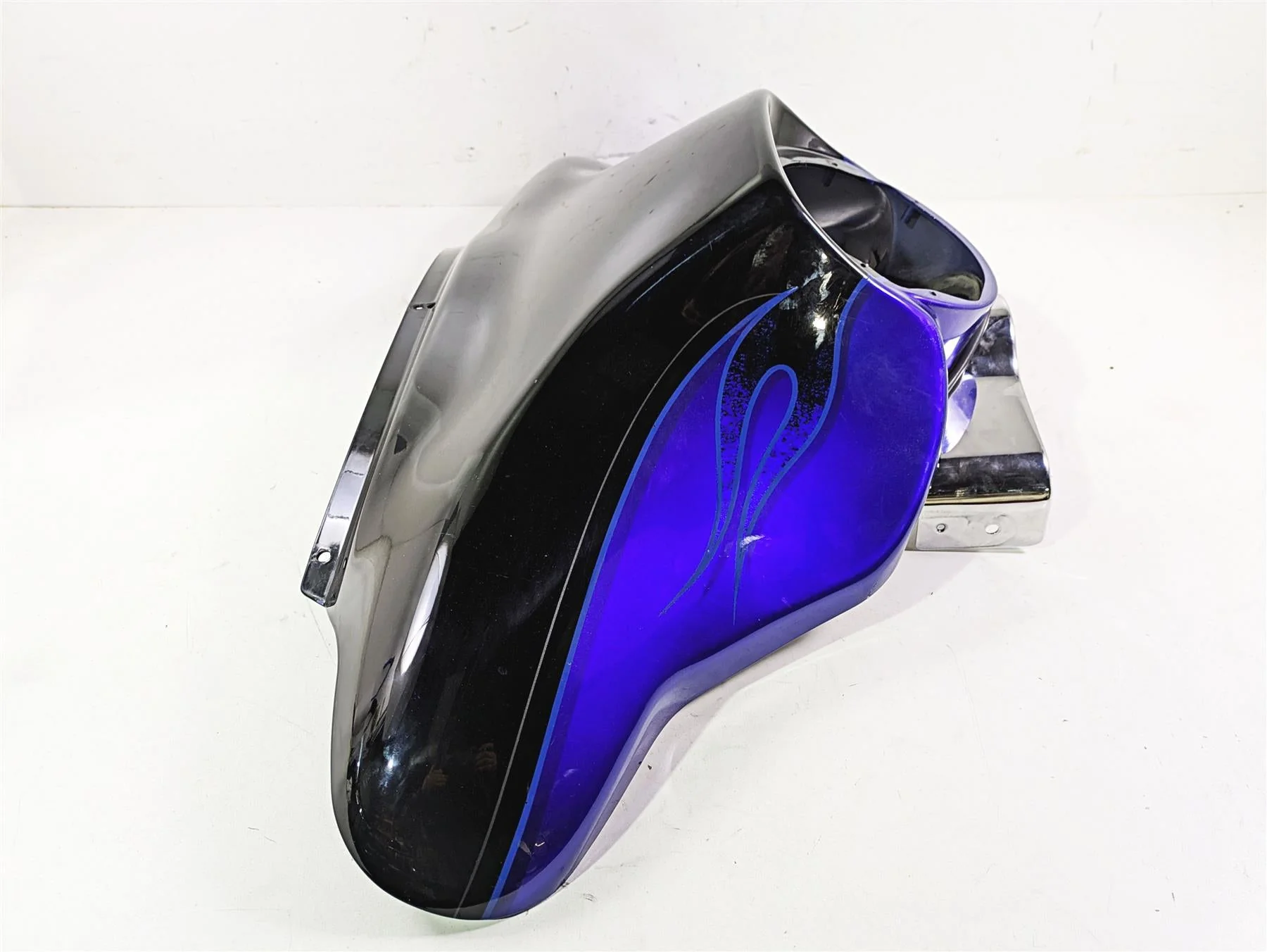 2011 Harley Touring FLHTCUSE CVO E-Glide Front Outer Fairing Blue 58503-05A - Image 5
