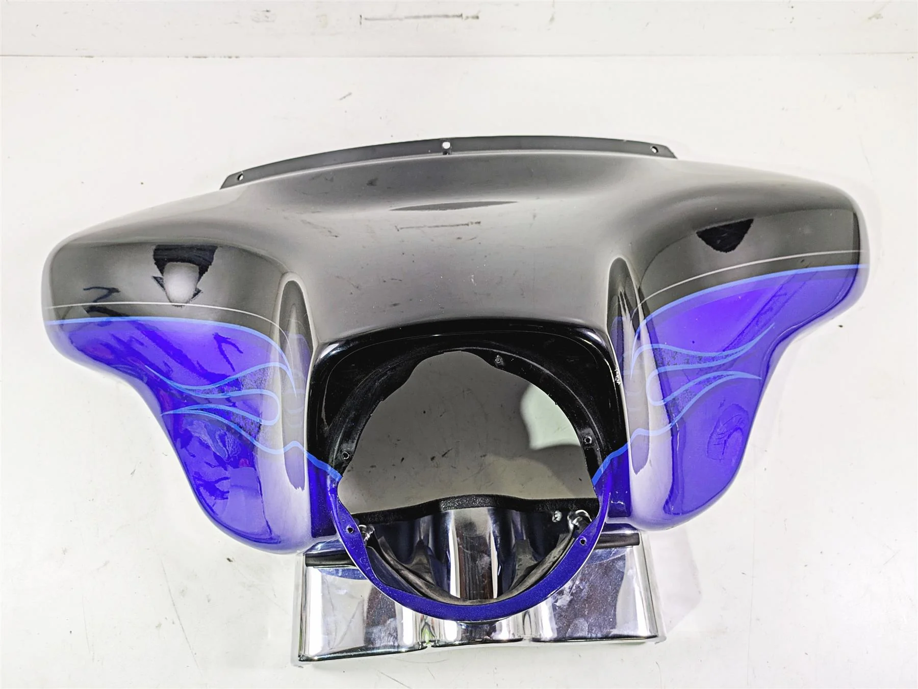 2011 Harley Touring FLHTCUSE CVO E-Glide Front Outer Fairing Blue 58503-05A - Image 6