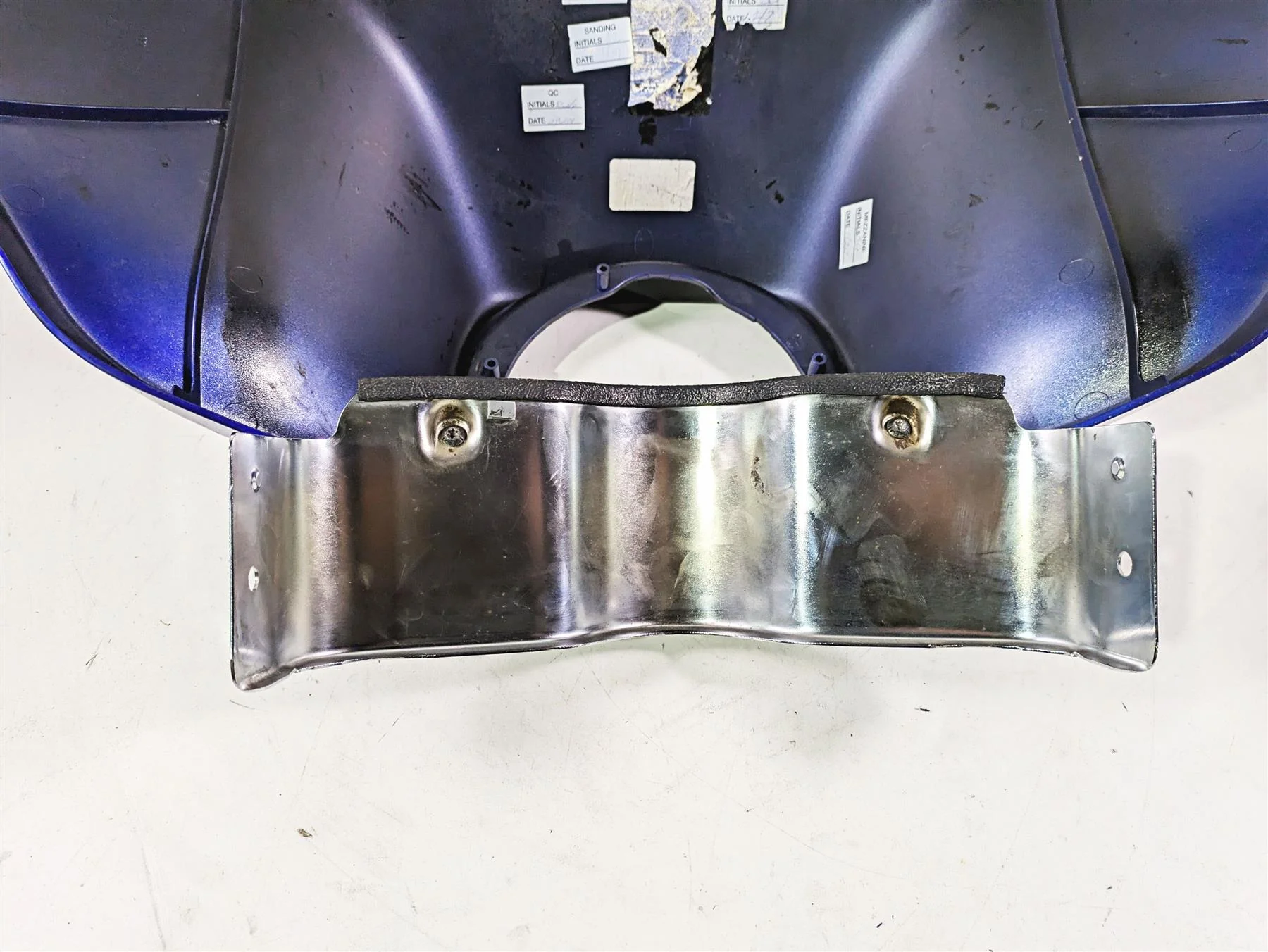 2011 Harley Touring FLHTCUSE CVO E-Glide Front Outer Fairing Blue 58503-05A - Image 9