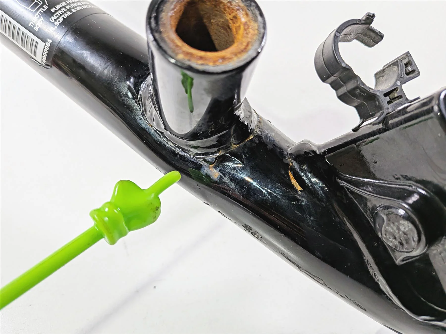 2011 Harley VRSCDX Night Rod Left Front Frame Rail Downtube - Dent 47987-07BK - Image 2