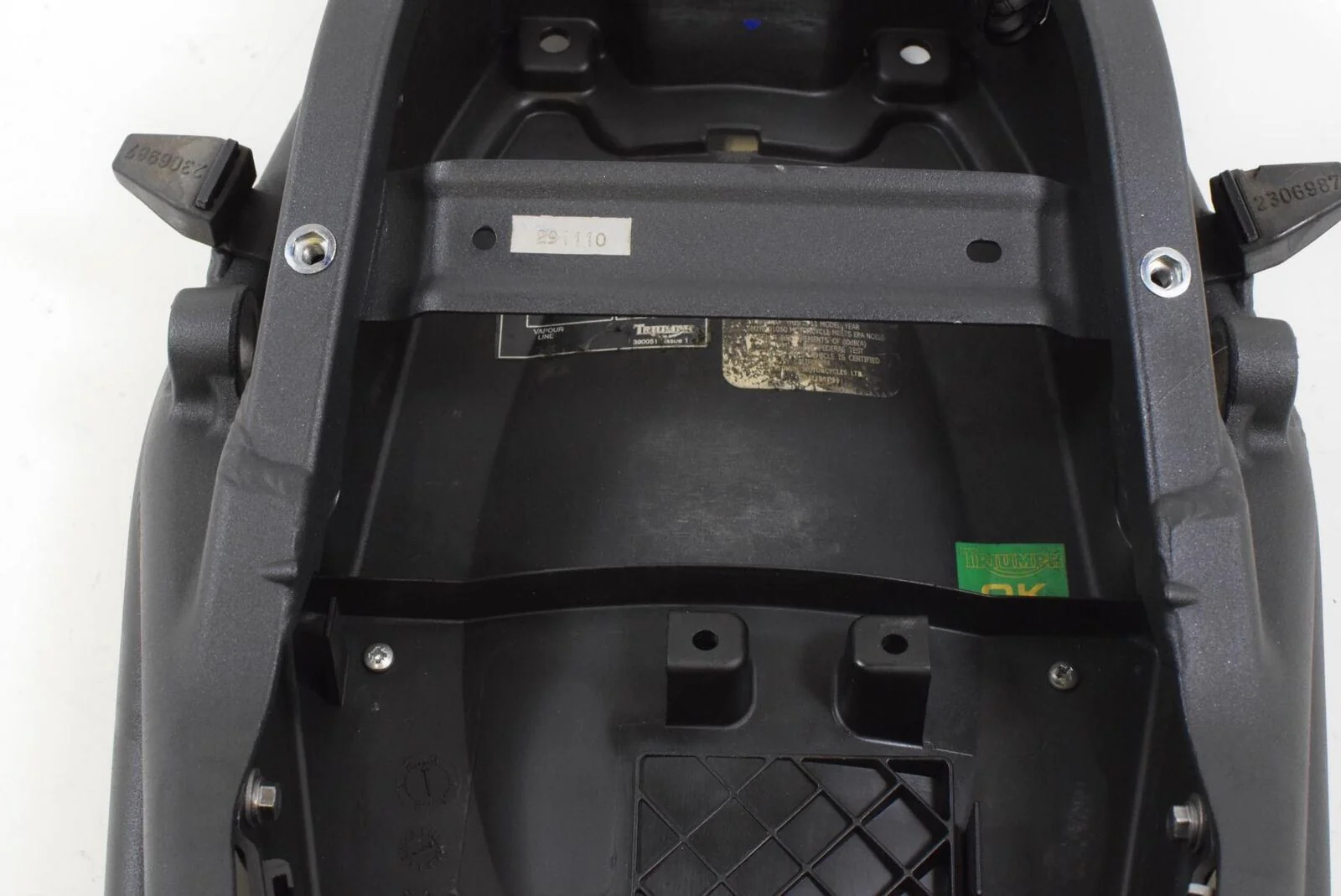 2011 Triumph Speed Triple 1050 Rear Subframe Sub Frame Inner Fender T2075900 - Image 10