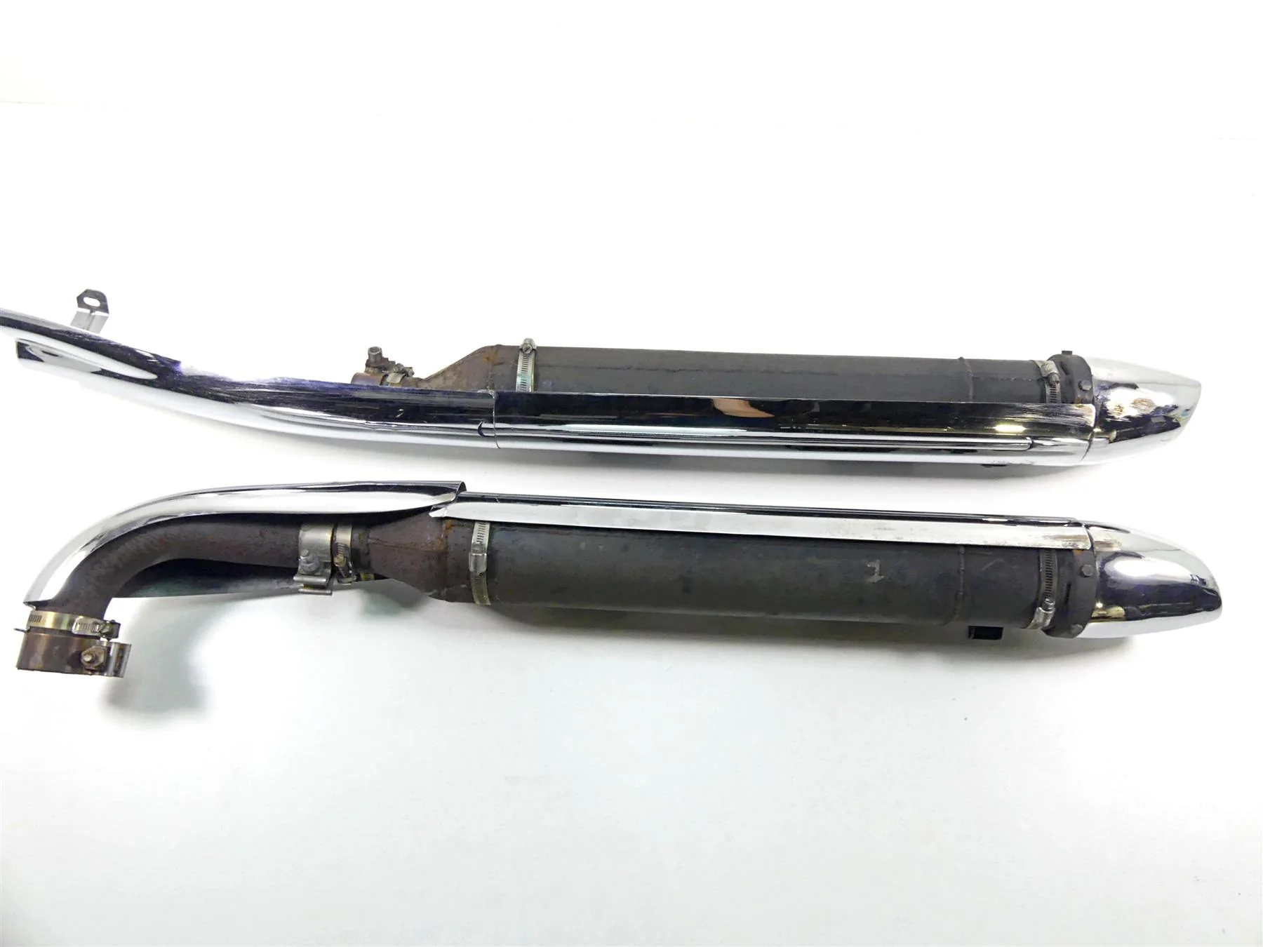 2011 Victory Cross Country Exhaust Muffler Silencer Pipe READ 1261978 1261975 - Image 4
