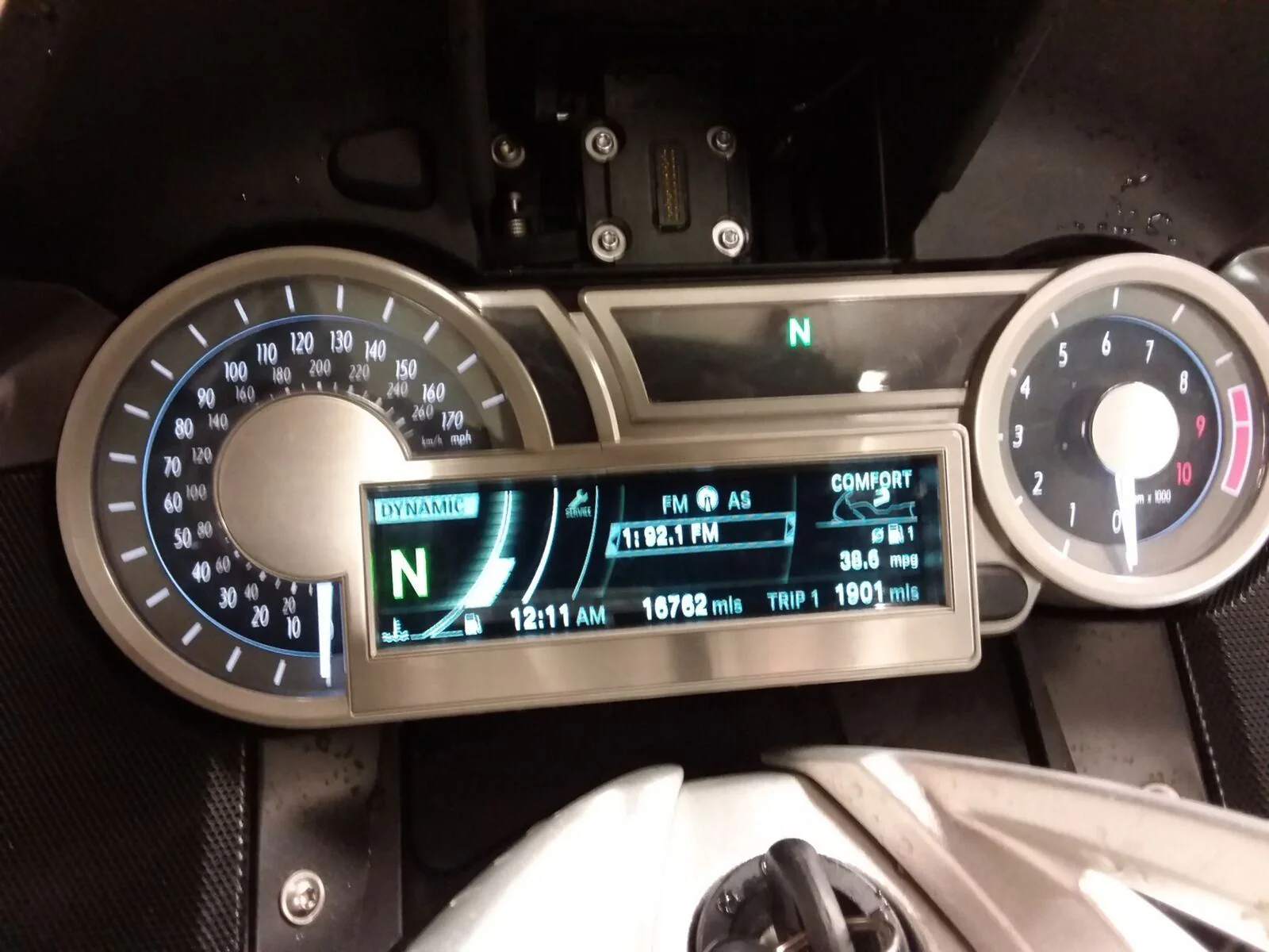 2012 BMW K1600GTL K48 Speedometer Gauge Instrument Cluster 16K 8532992 - Image 2
