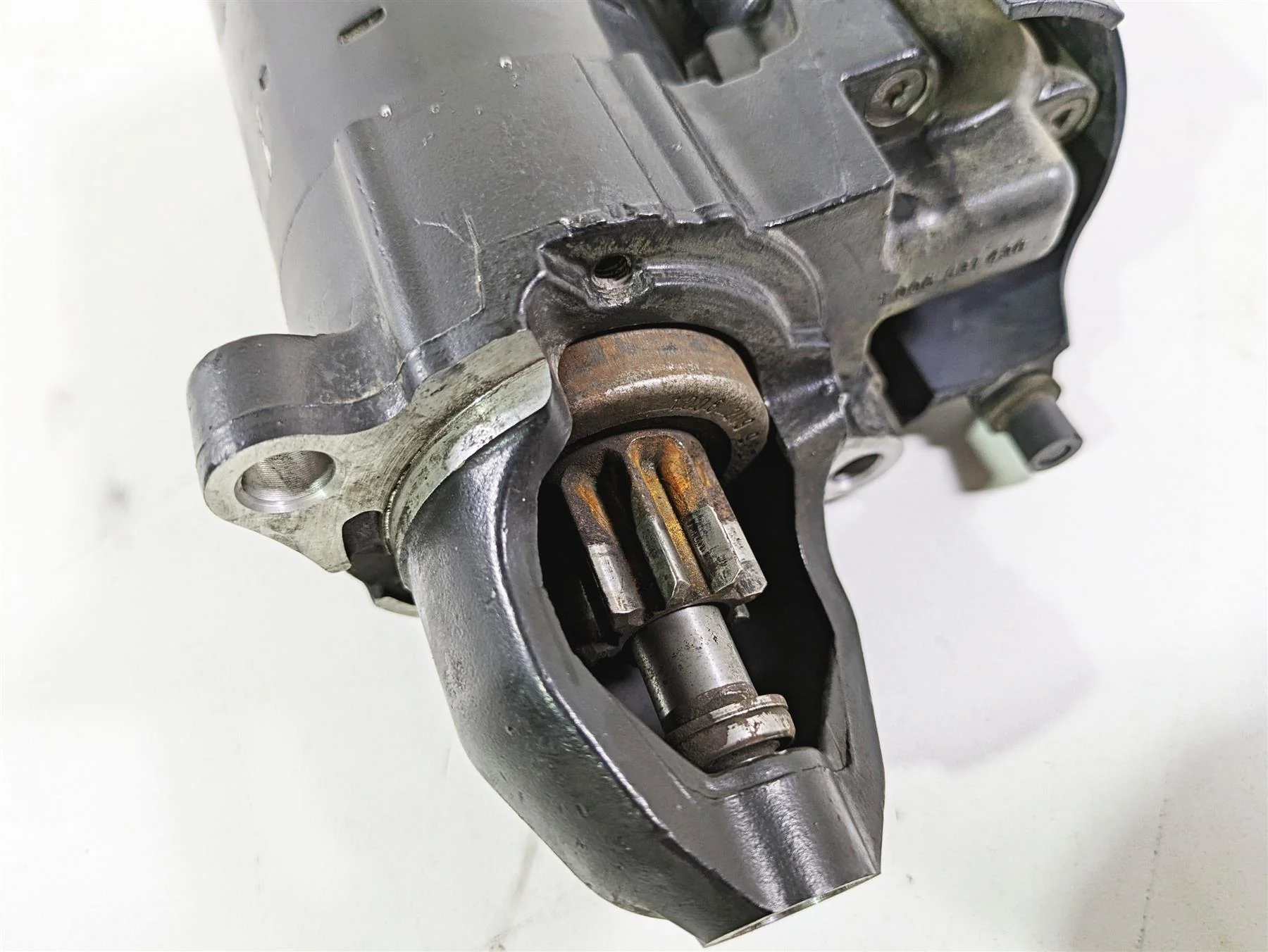 2012 BMW R1200R K27 Engine Starter Motor & Cover 12317691956 - Image 6