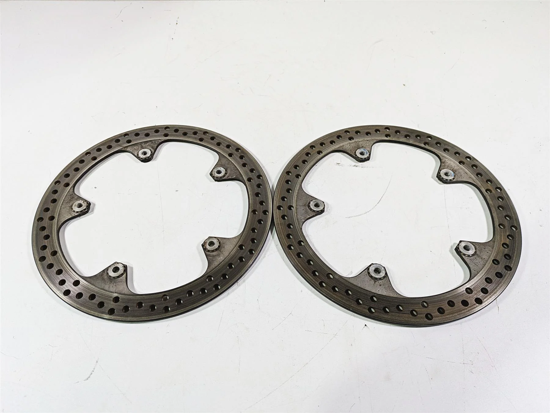 2012 BMW R1200R K27 Front Brake Disc Rotor Set 34117701459 - Image 4