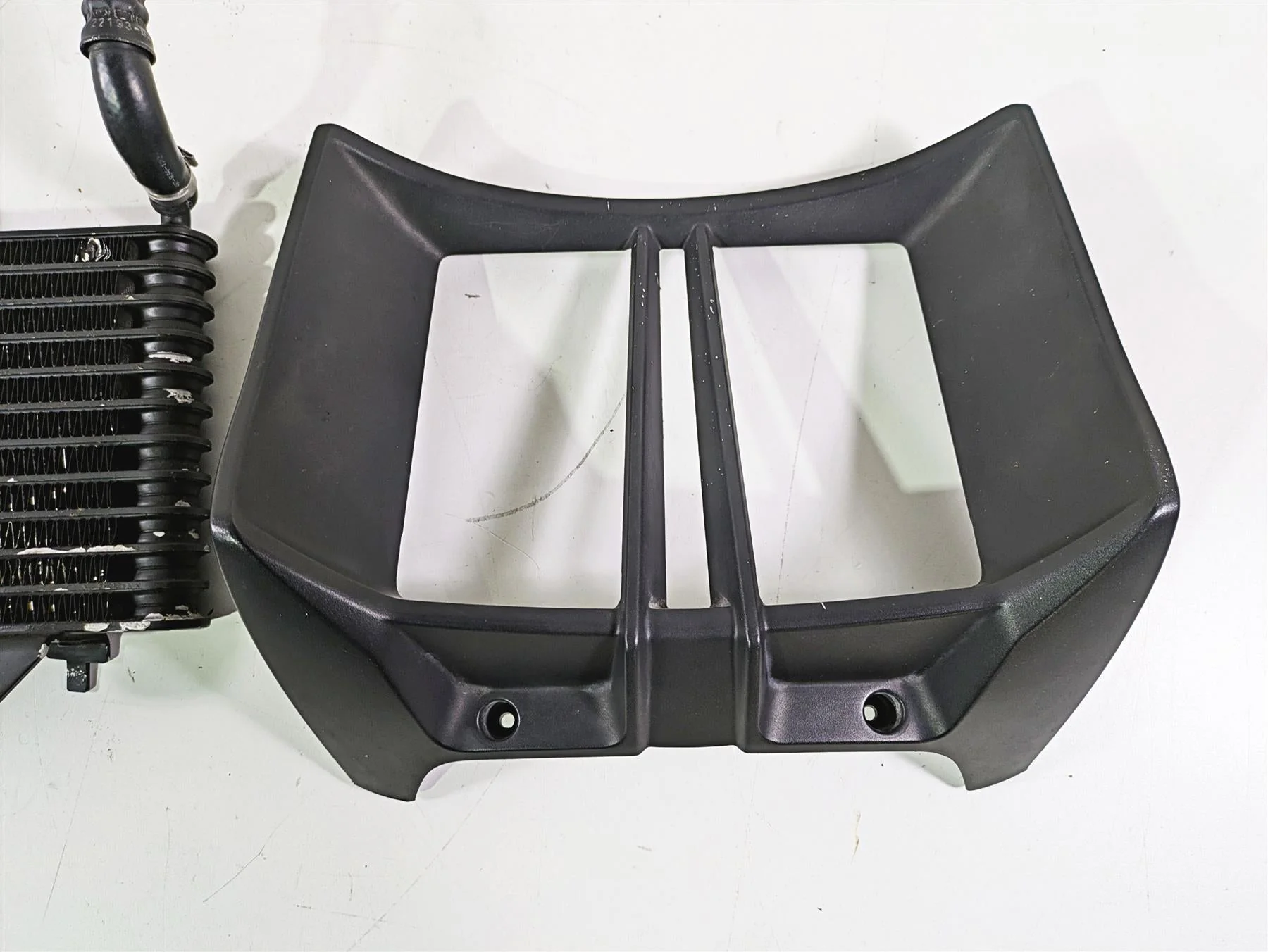 2012 BMW R1200R K27 Oil Cooler + Lines & Cover 17217722188 17217728347 - Image 2