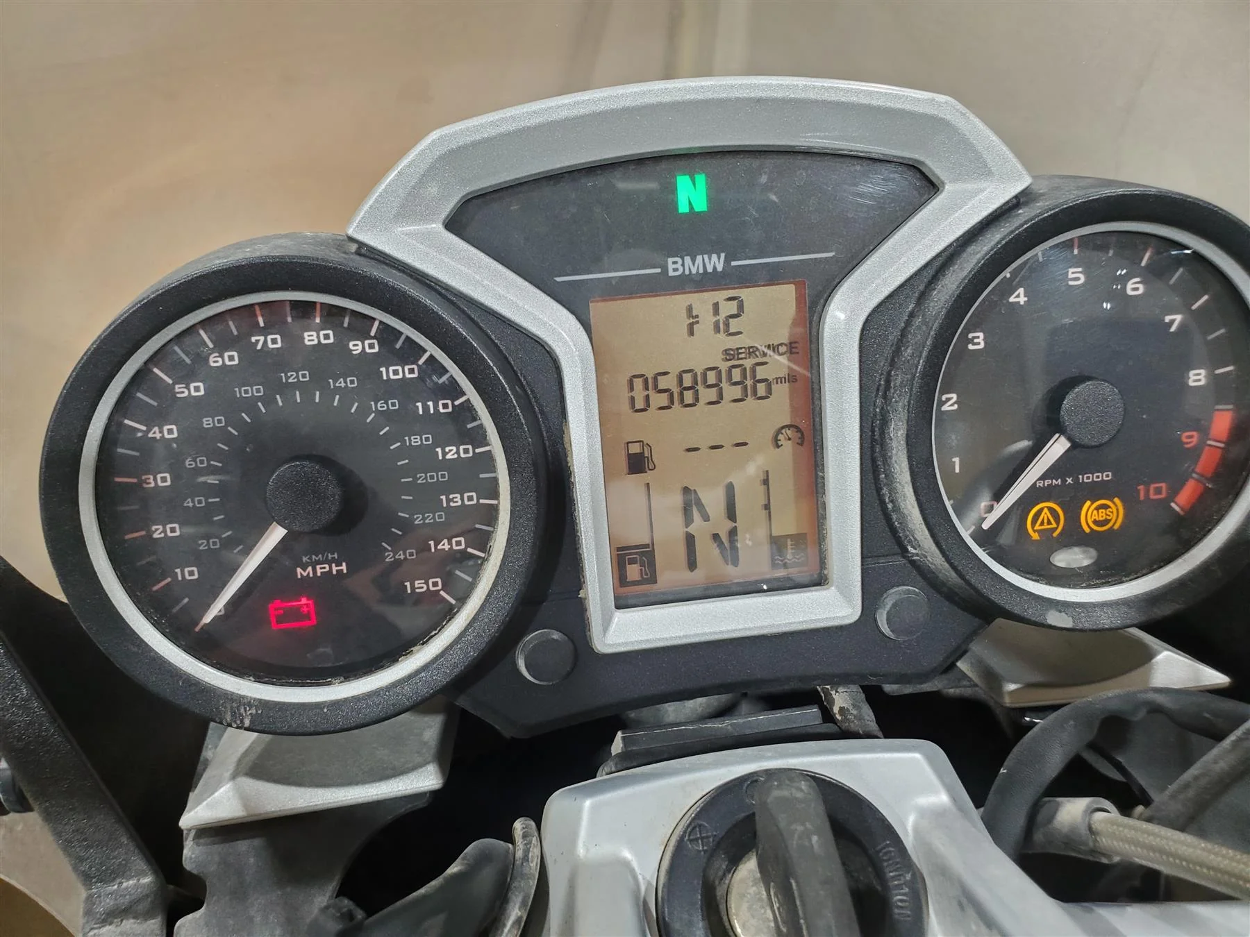 2012 BMW R1200R K27 Speedometer Gauge Instrument - 58k 8532651 62118550062 - Image 2