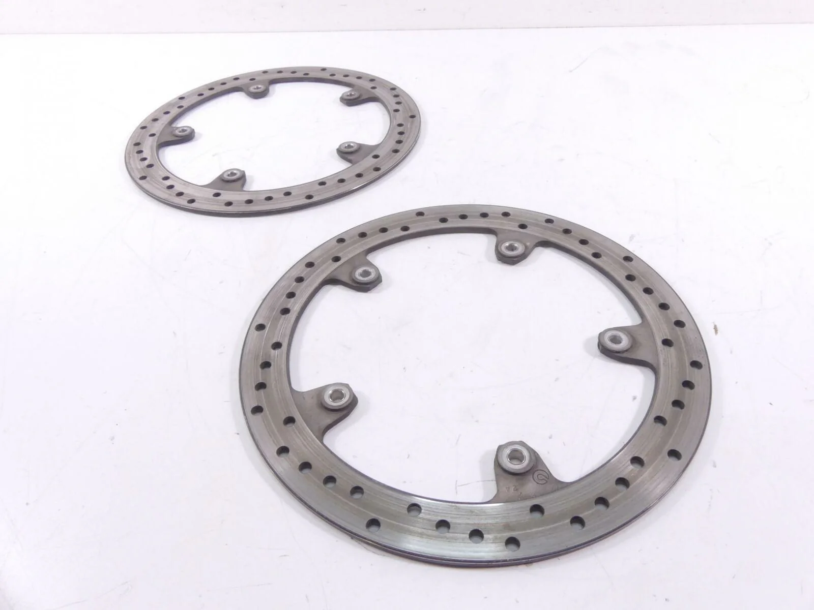 2012 BMW S1000RR K46 Front Left Right Brembo Brake Disc Rotos  320Mm 34117723493 - Image 2