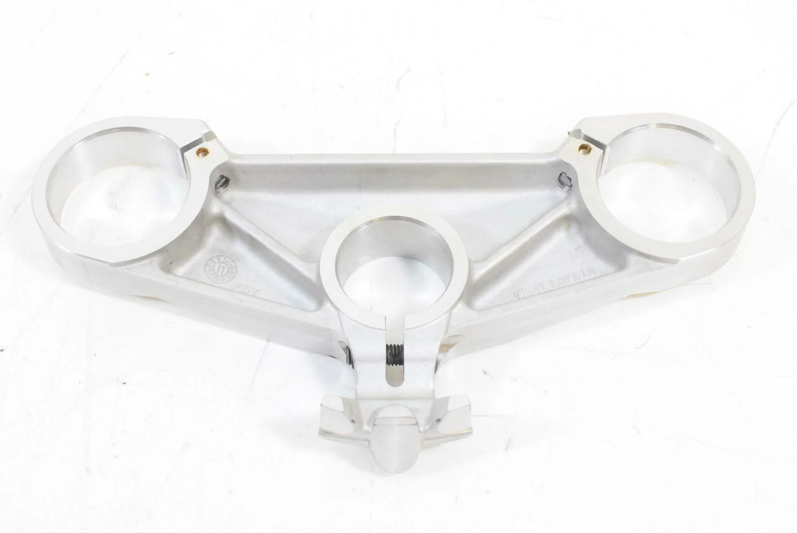 2012 Ducati 848 Evo Corse SE Upper Triple Tree Steering Clamp 34110721A - Image 5