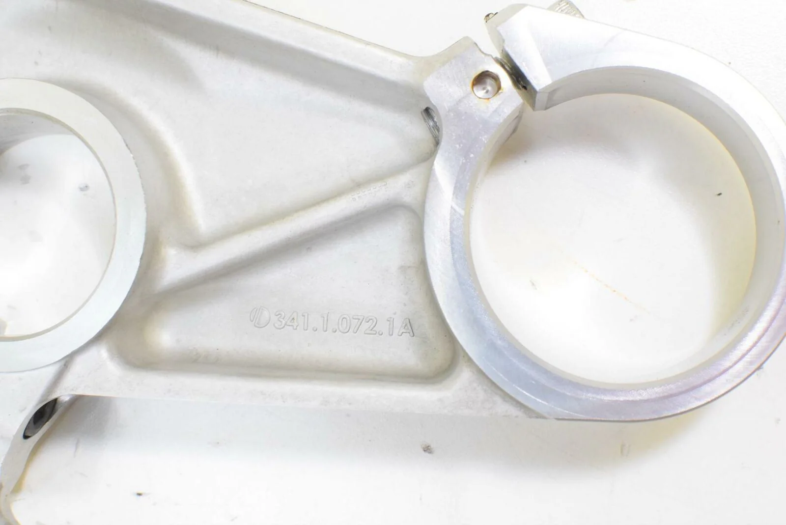 2012 Ducati 848 Evo Corse SE Upper Triple Tree Steering Clamp 34110721A - Image 7