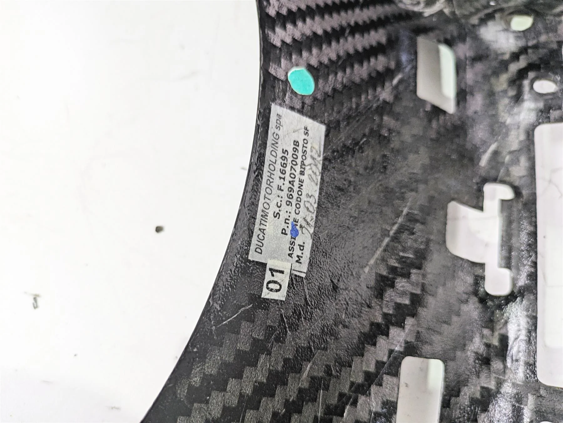 2012 Ducati Streetfighter 848 Carbon Fiber Tail Fairing Cover Cowl 969A07009B - Image 11