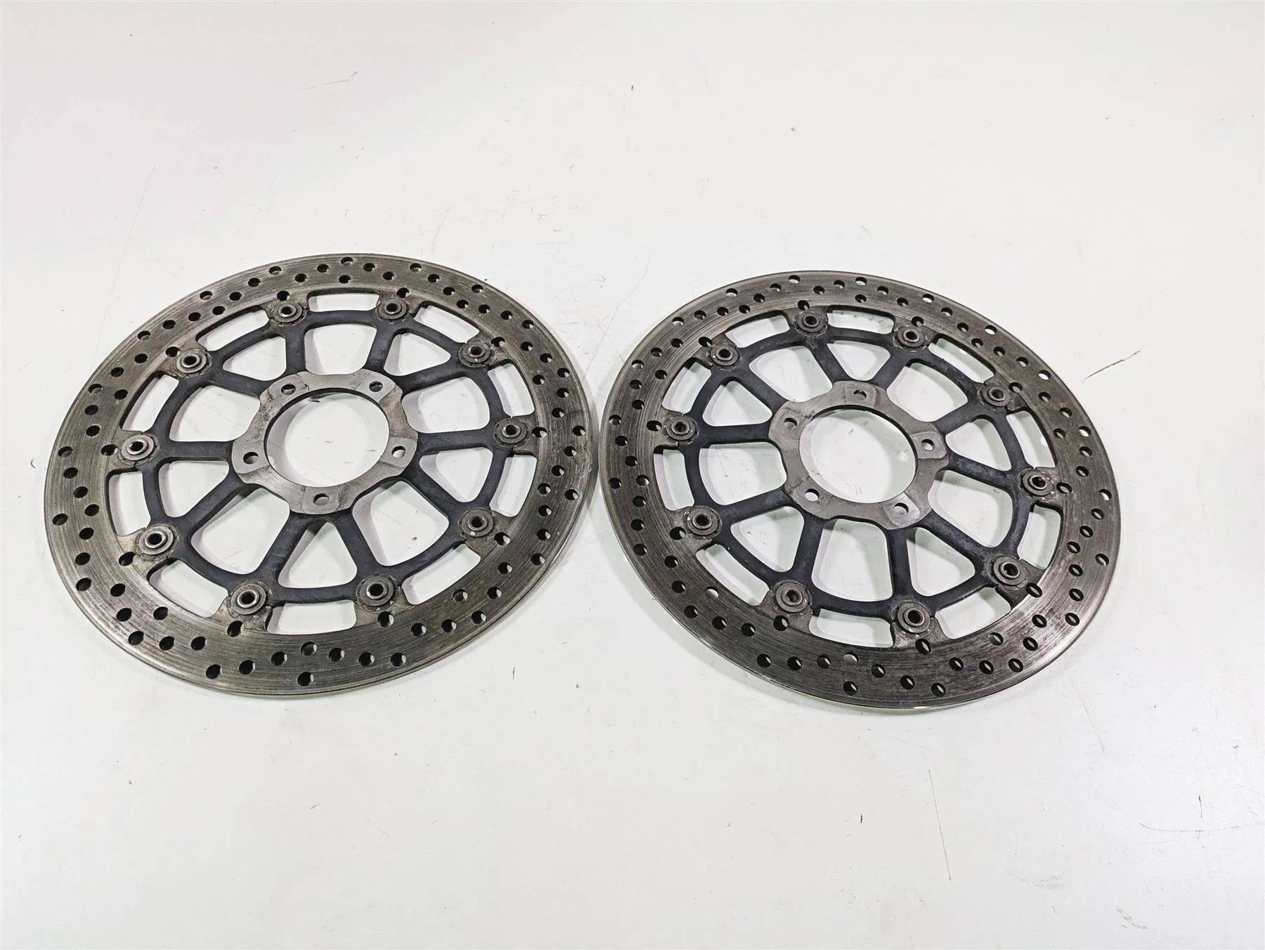 2012 Ducati Streetfighter 848 Front Brake Rotor Disc Set 49241011A 49241191A - Image 4