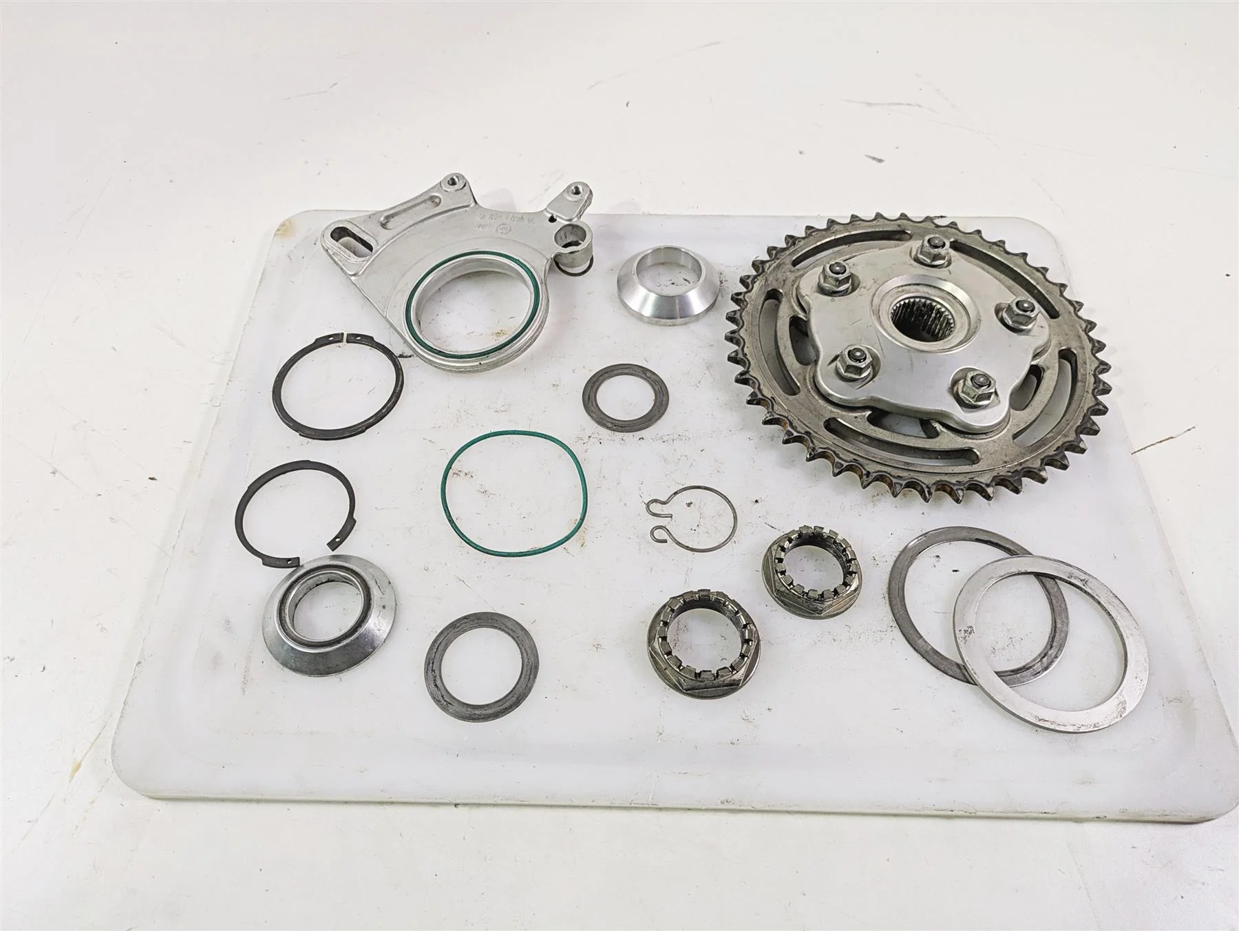 2012 Ducati Streetfighter 848 Rear Sprocket Brake Mount & Axle Parts Set 82510381A - Image 10