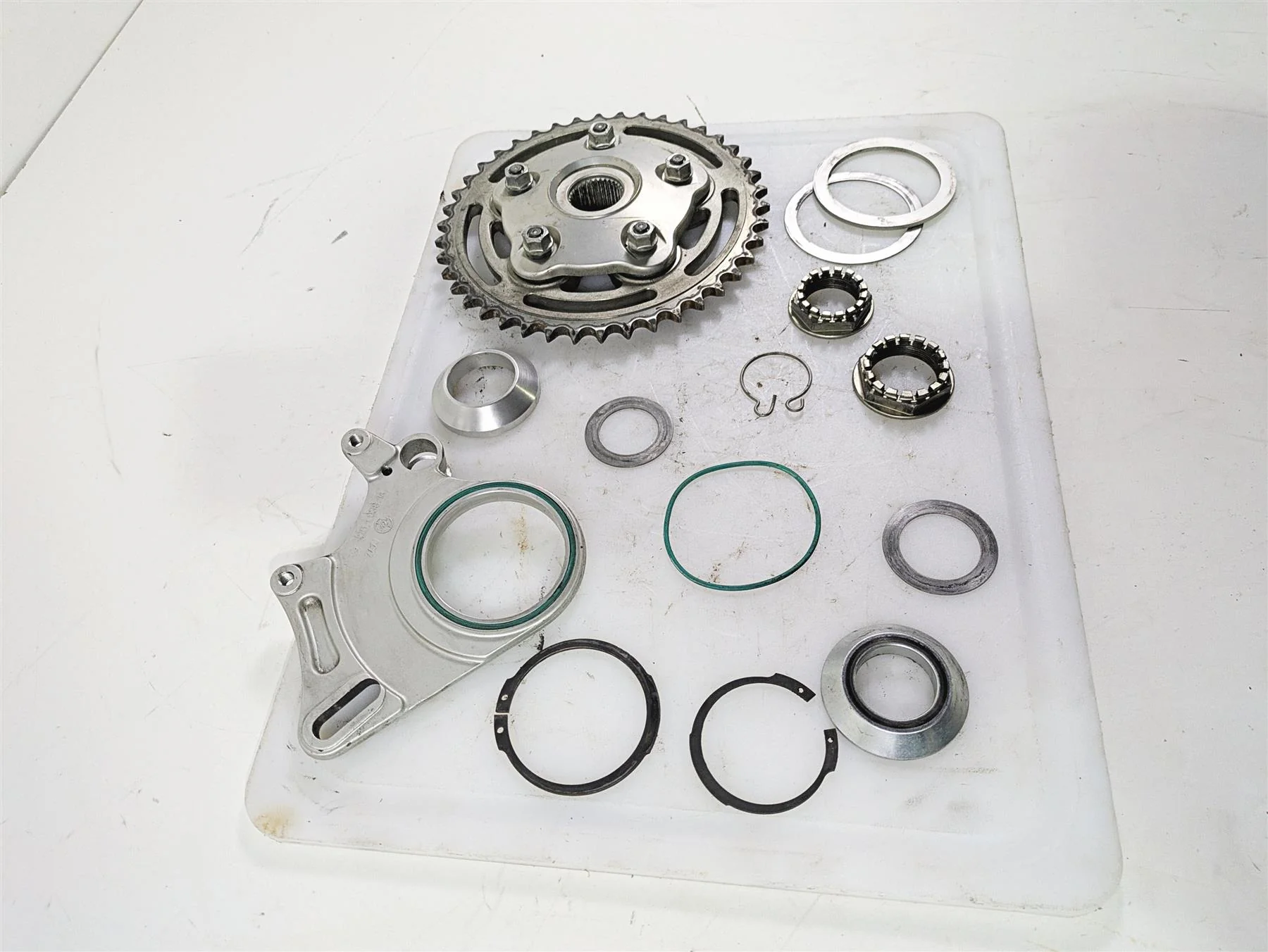 2012 Ducati Streetfighter 848 Rear Sprocket Brake Mount & Axle Parts Set 82510381A - Image 11