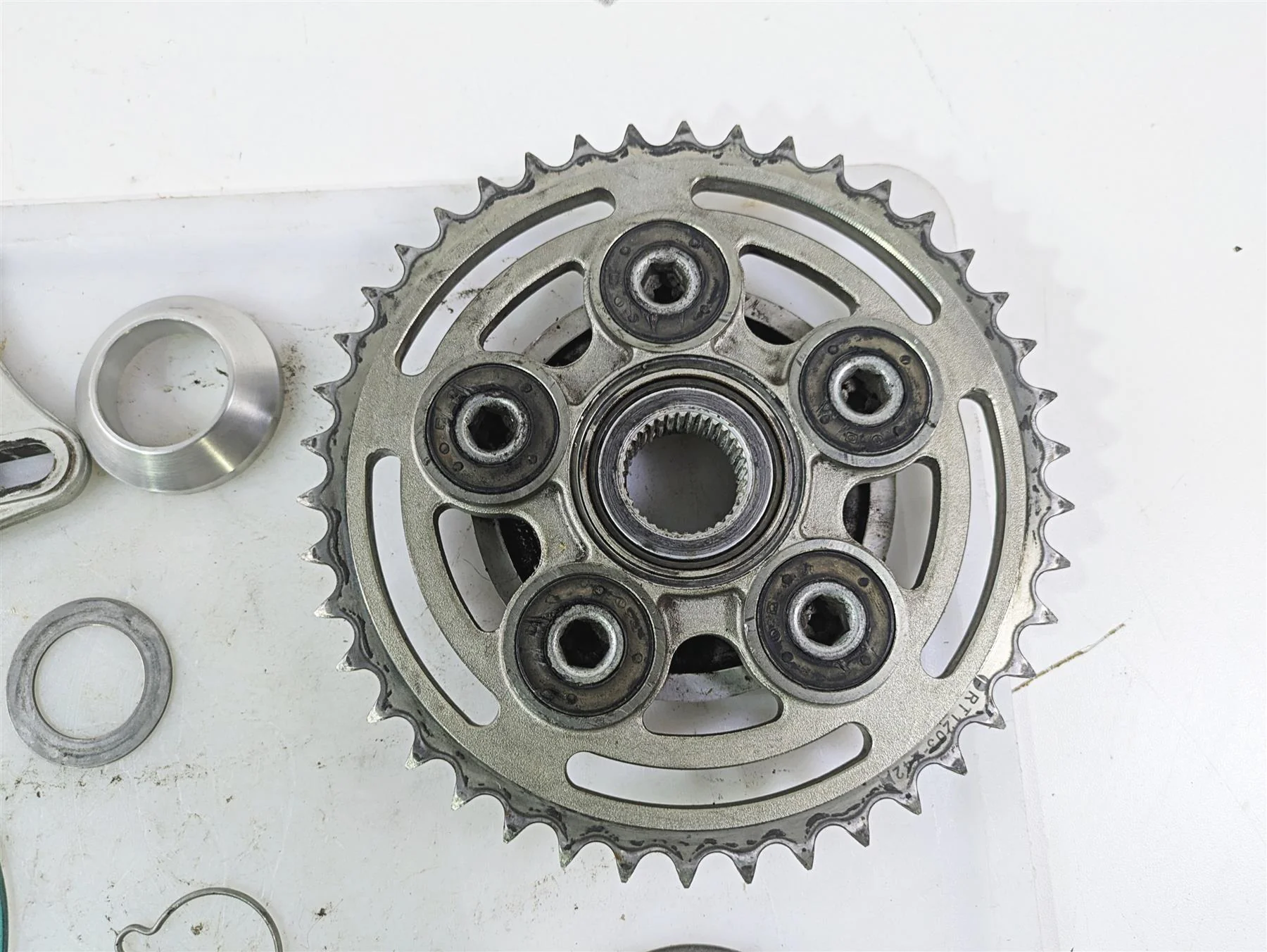 2012 Ducati Streetfighter 848 Rear Sprocket Brake Mount & Axle Parts Set 82510381A - Image 9