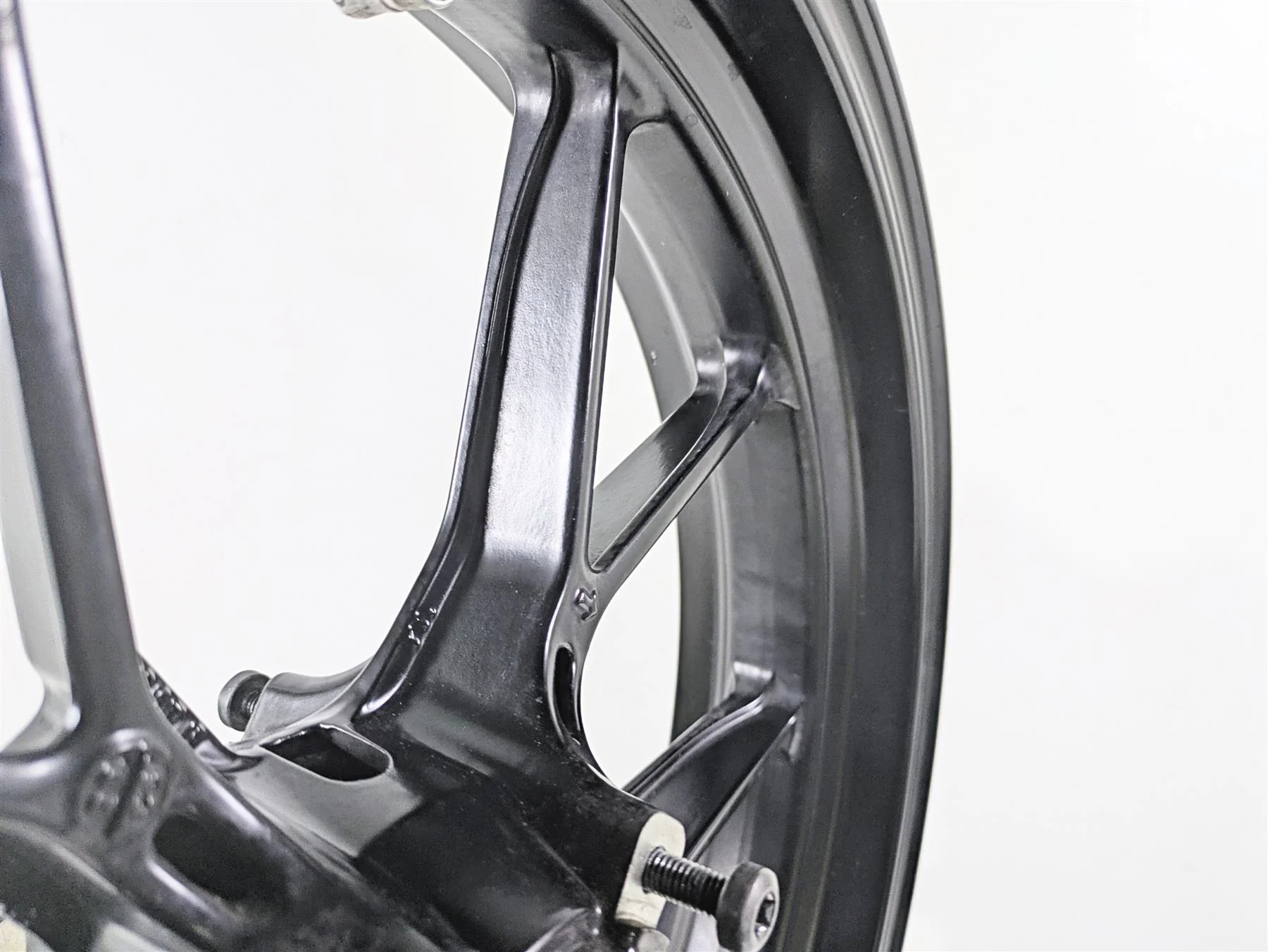 2012 Ducati Streetfighter 848 Straight Front Wheel Rim 17x3.5 Enkei 50121301AB - Image 7